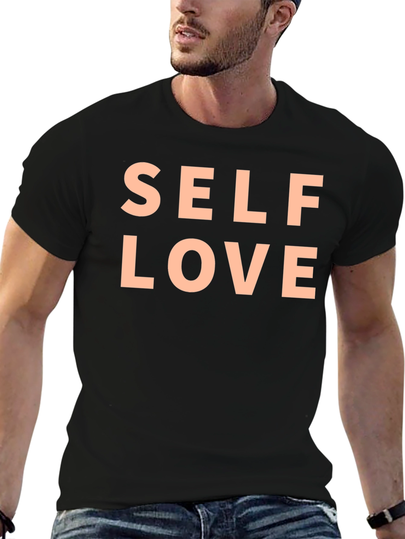 Self Love Graphic Tee - Black Cotton T-Shirt