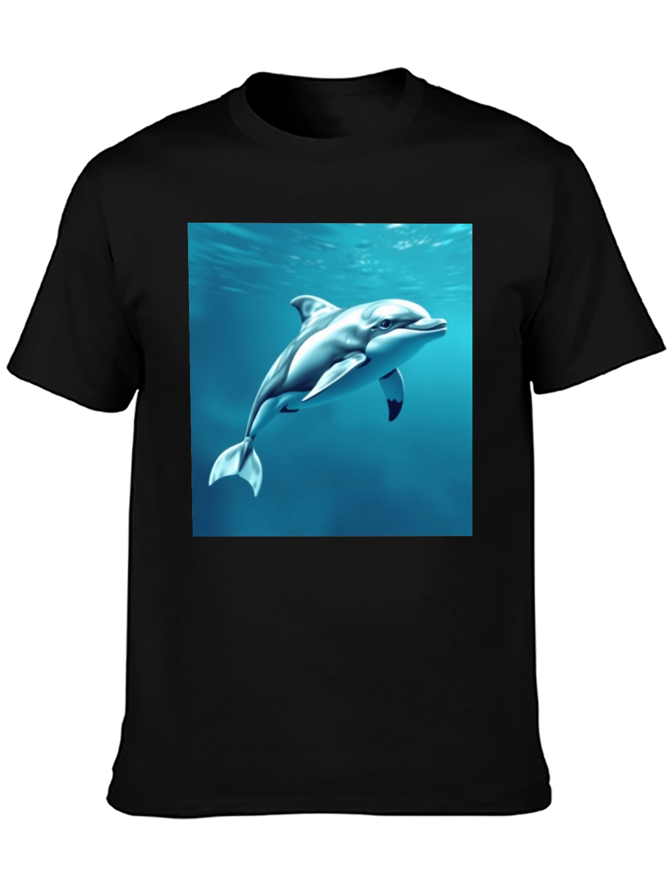 Dolphin Graphic Tee - Mens Black T-Shirt