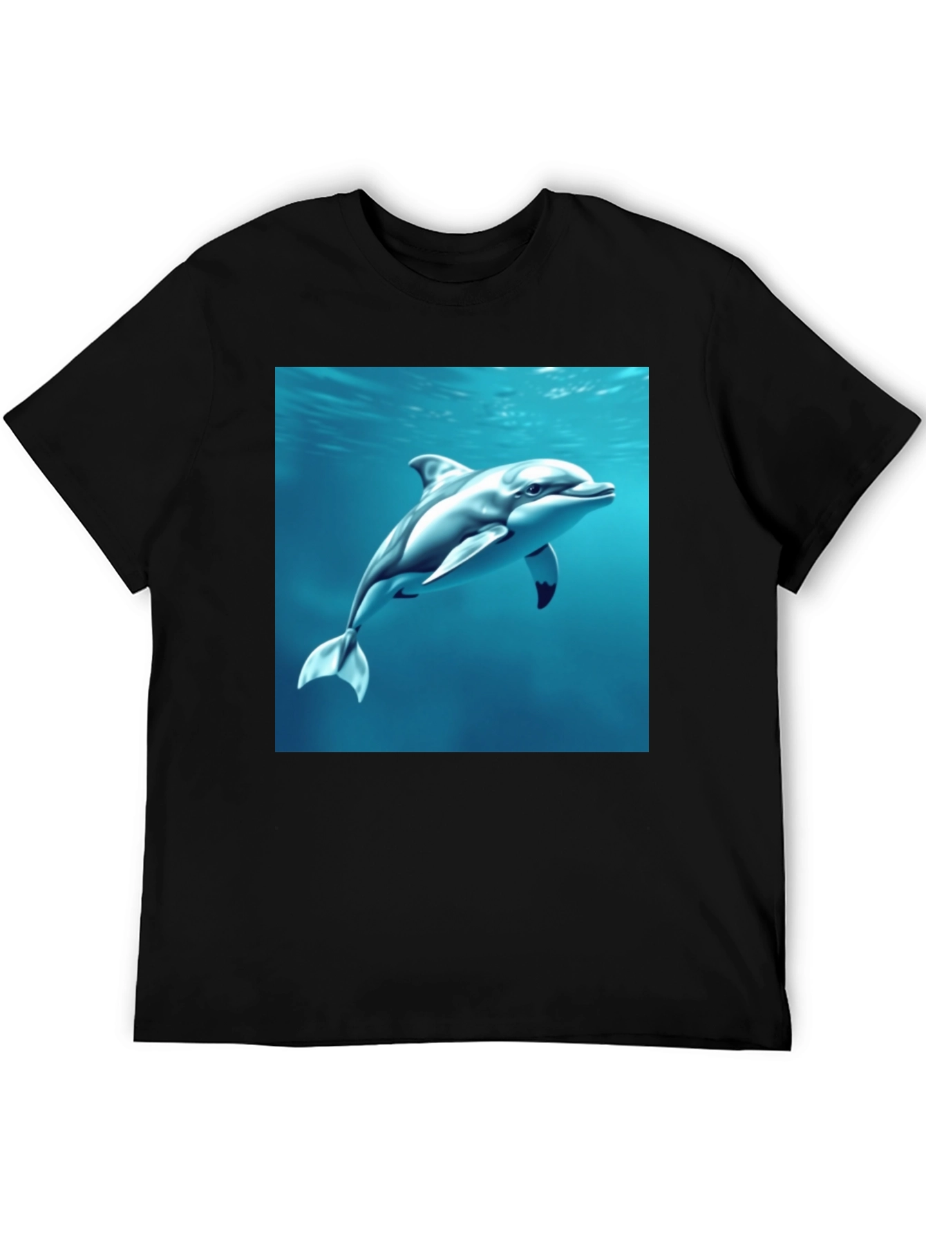Dolphin Graphic Tee - Mens Black T-Shirt