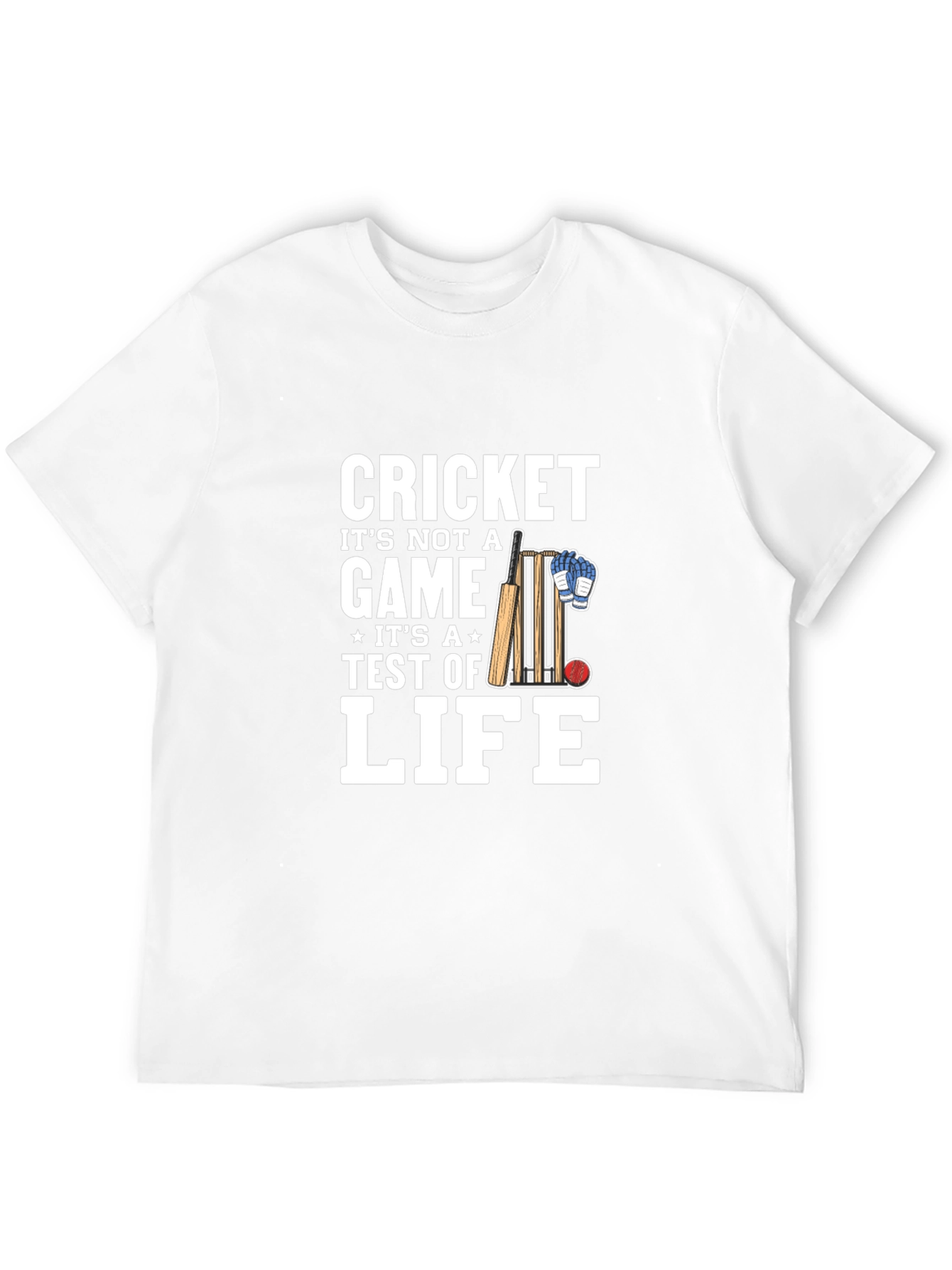 Cricket is Life Mens Black T-Shirt