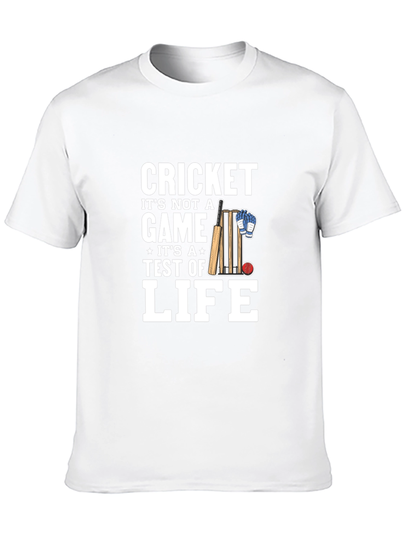 Cricket is Life Mens Black T-Shirt
