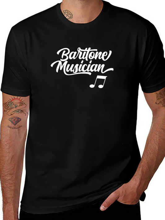 Baritone Musician T-Shirt - Music Notes Graphic Tee