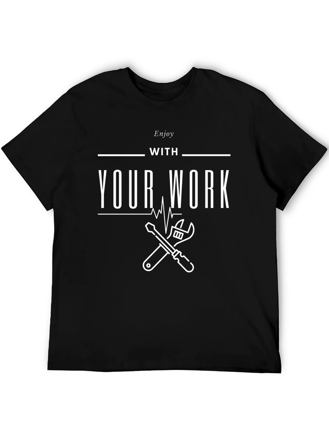 Enjoy Your Work Black Graphic Tee