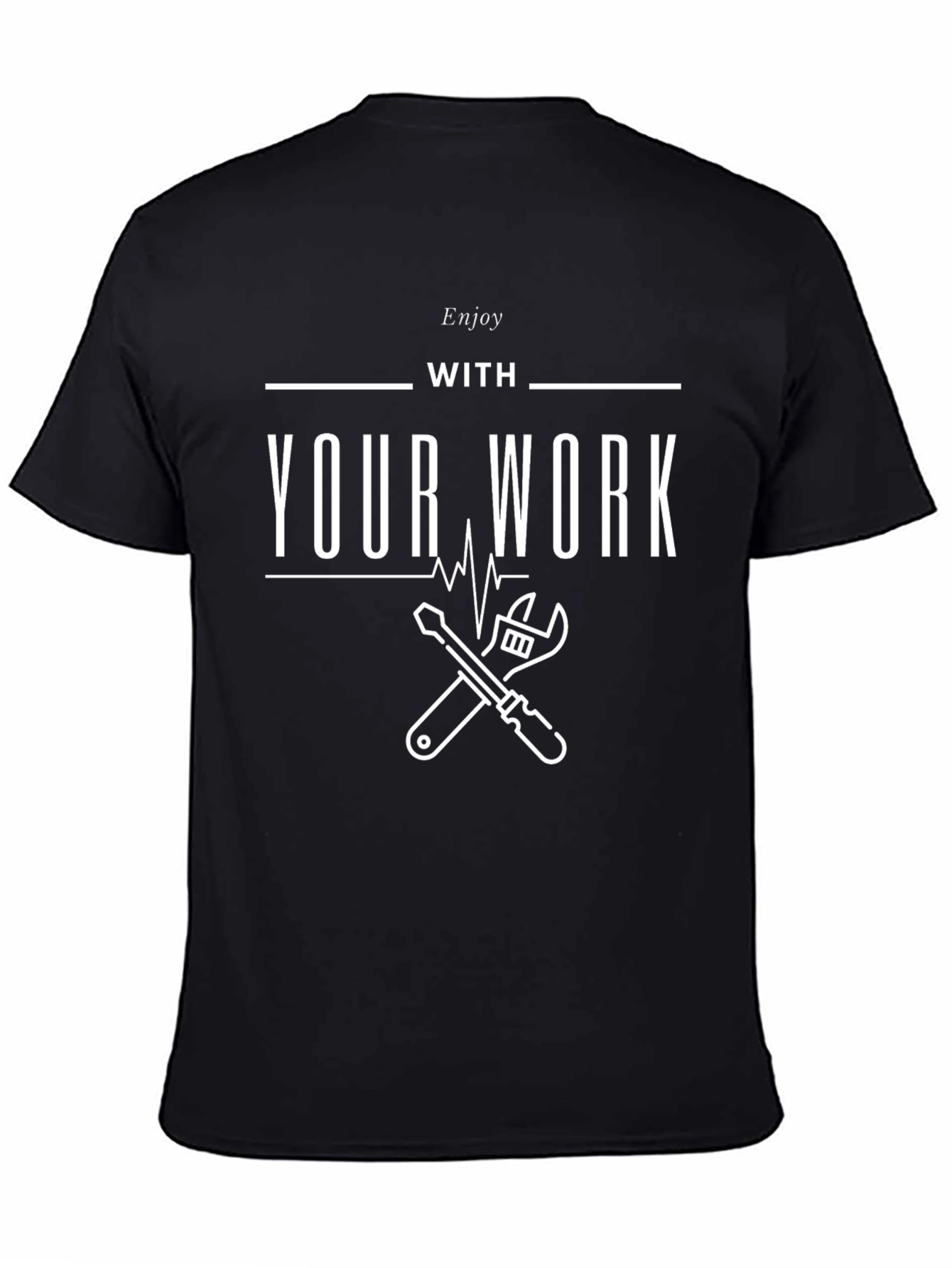 Enjoy Your Work Black Graphic Tee