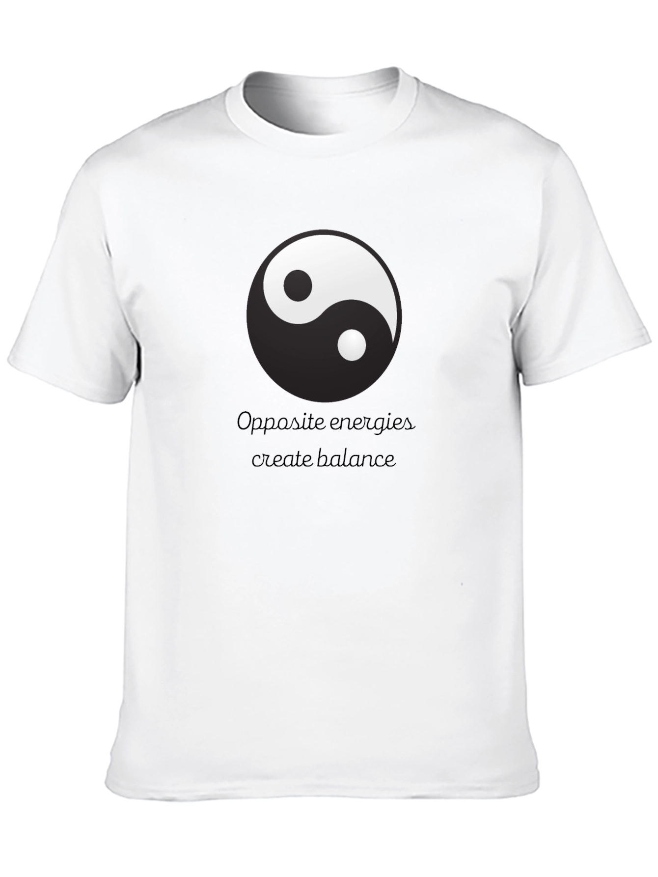 Yin Yang Balance T-Shirt - Opposite Energies Design