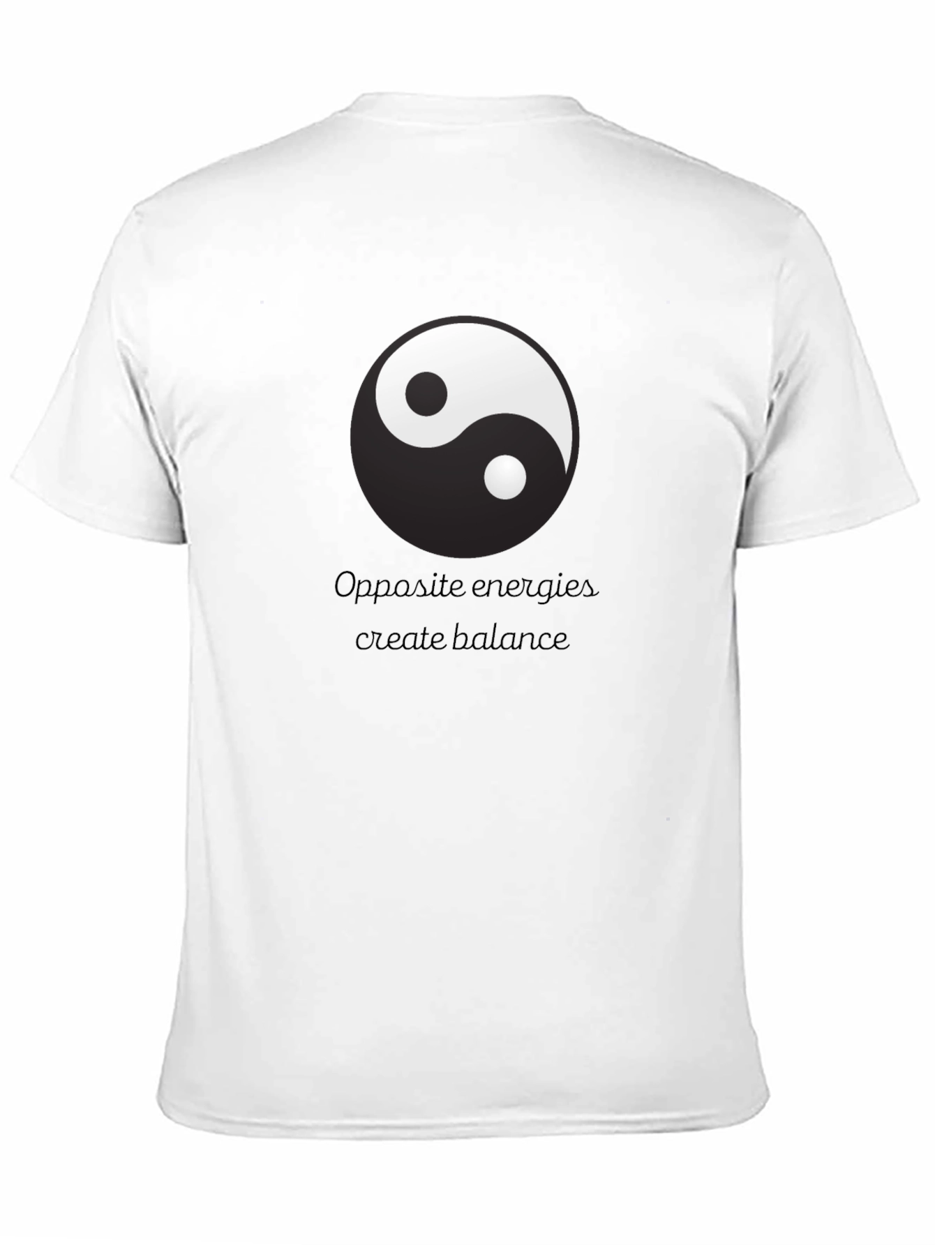 Yin Yang Balance T-Shirt - Opposite Energies Design