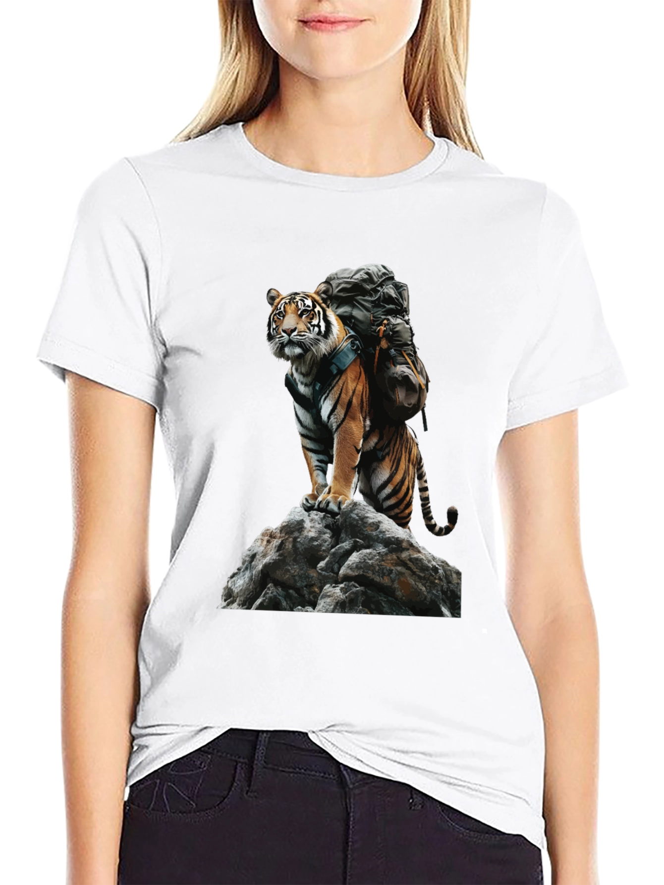 Tiger on Rock Graphic Tee