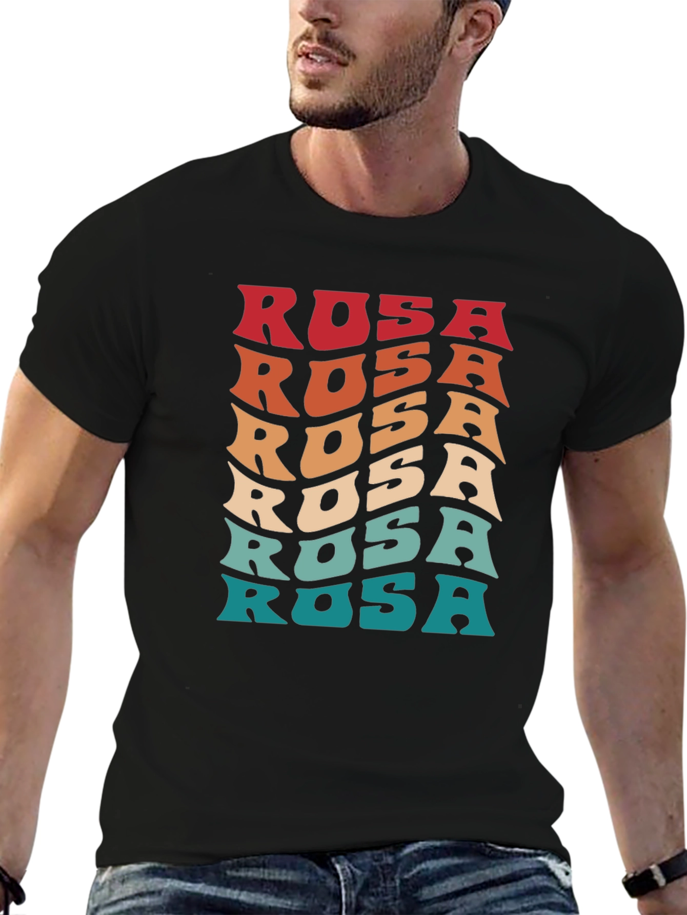 Retro Rosa Graphic Tee - Cool Wavy Font!