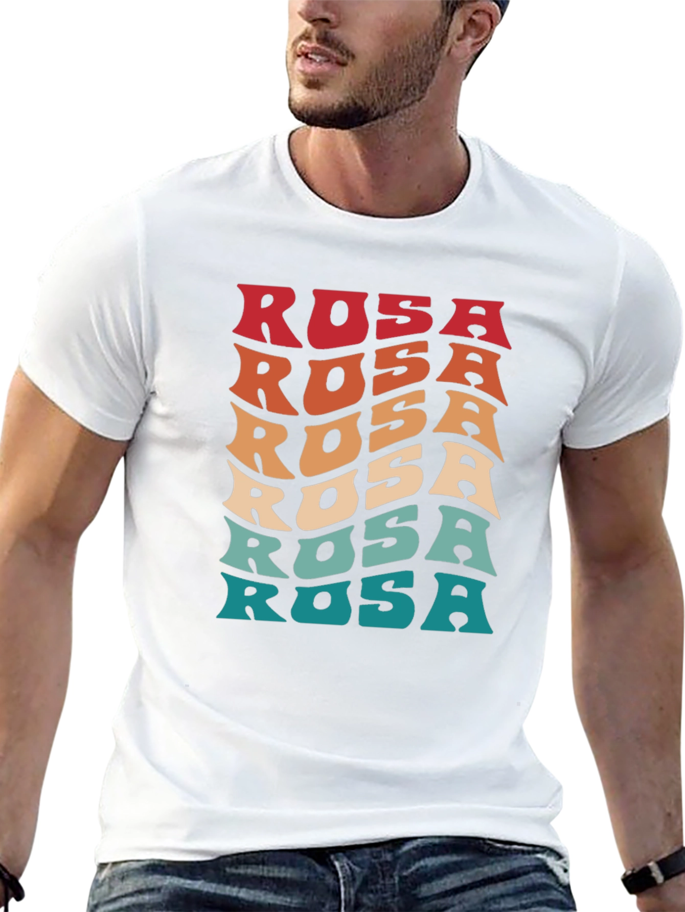 Retro Rosa Graphic Tee - Cool Wavy Font!