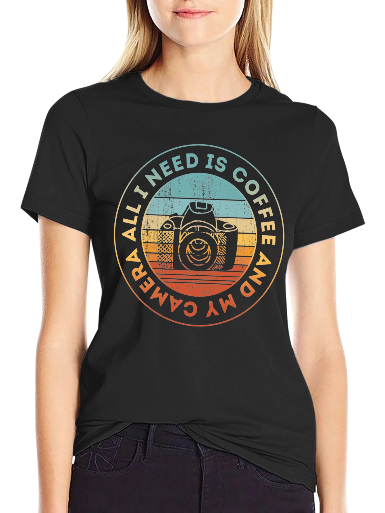 Coffee & Camera T-Shirt - Photographer Gift