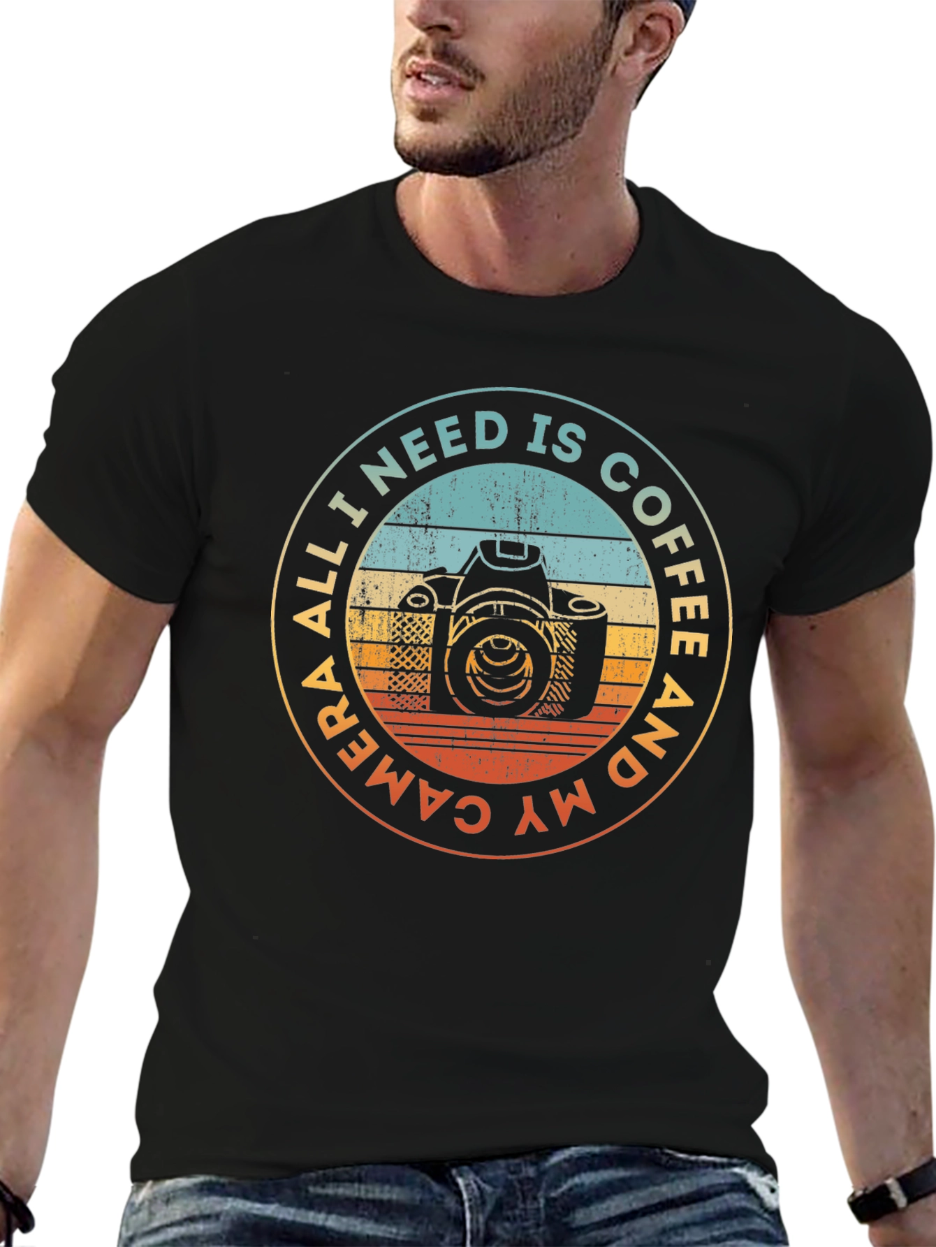 Coffee & Camera T-Shirt - Photographer Gift