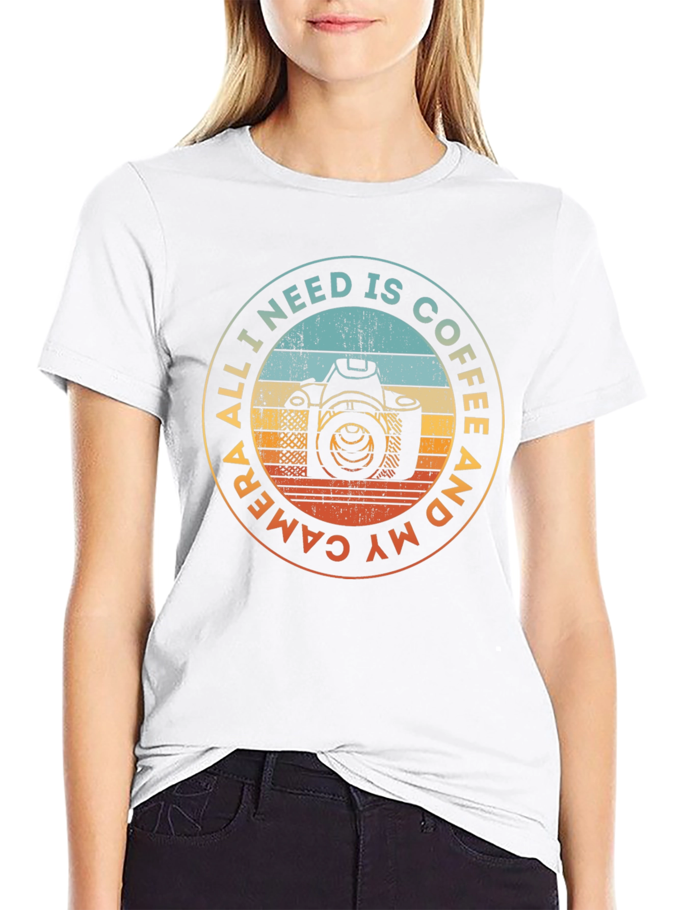 Coffee & Camera T-Shirt - Photographer Gift