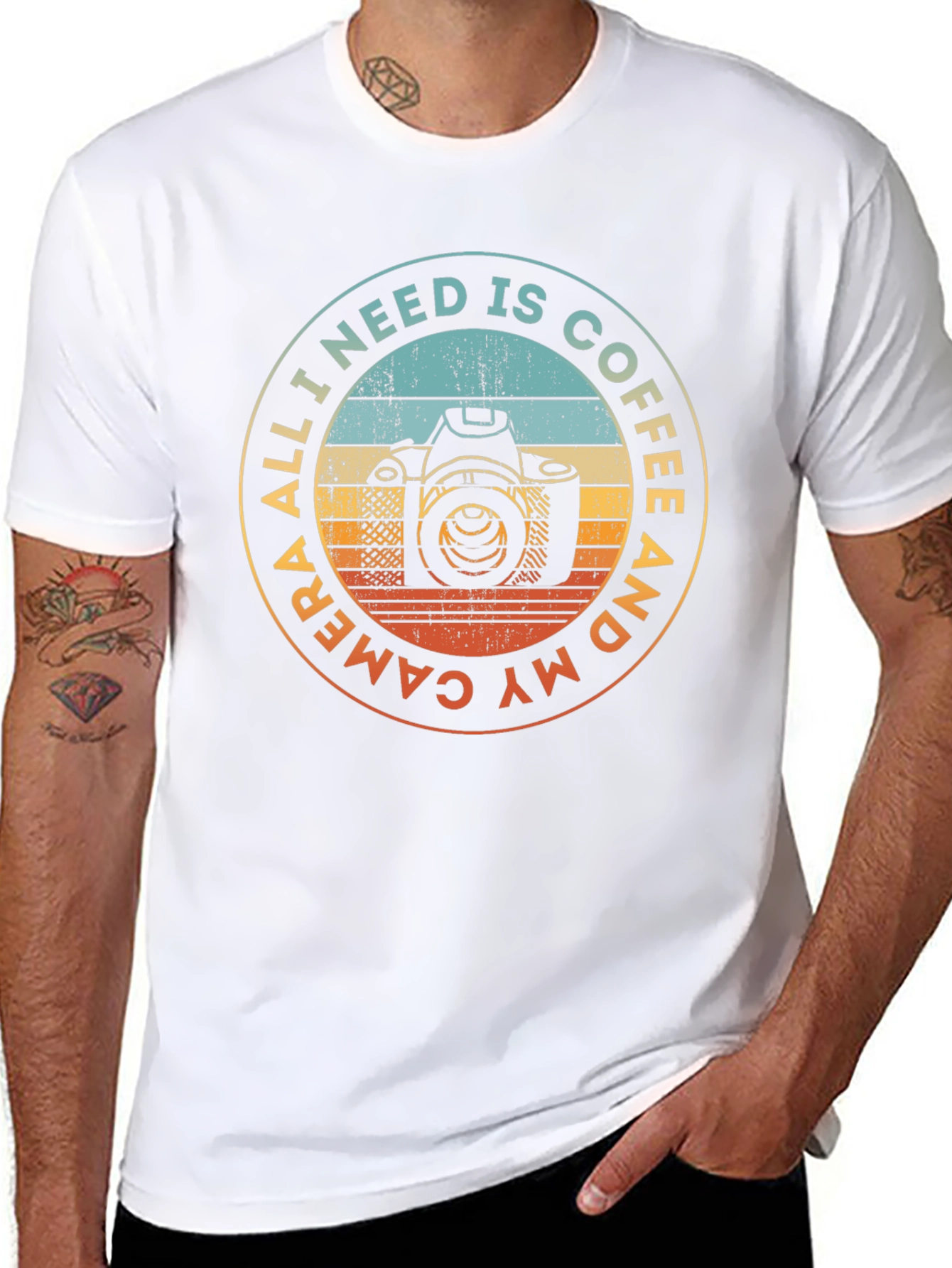 Coffee & Camera T-Shirt - Photographer Gift