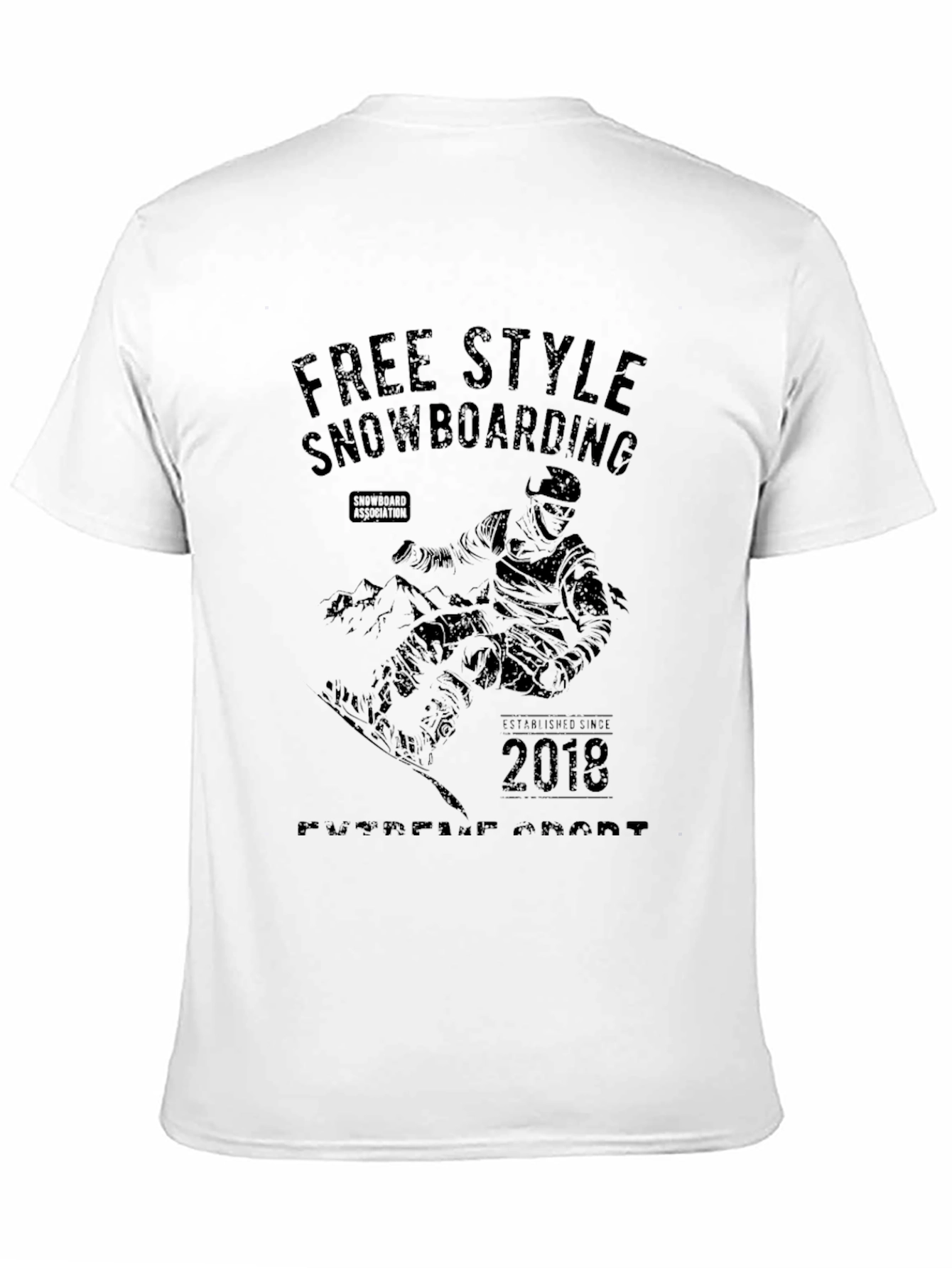Freestyle Snowboarding Black T-Shirt