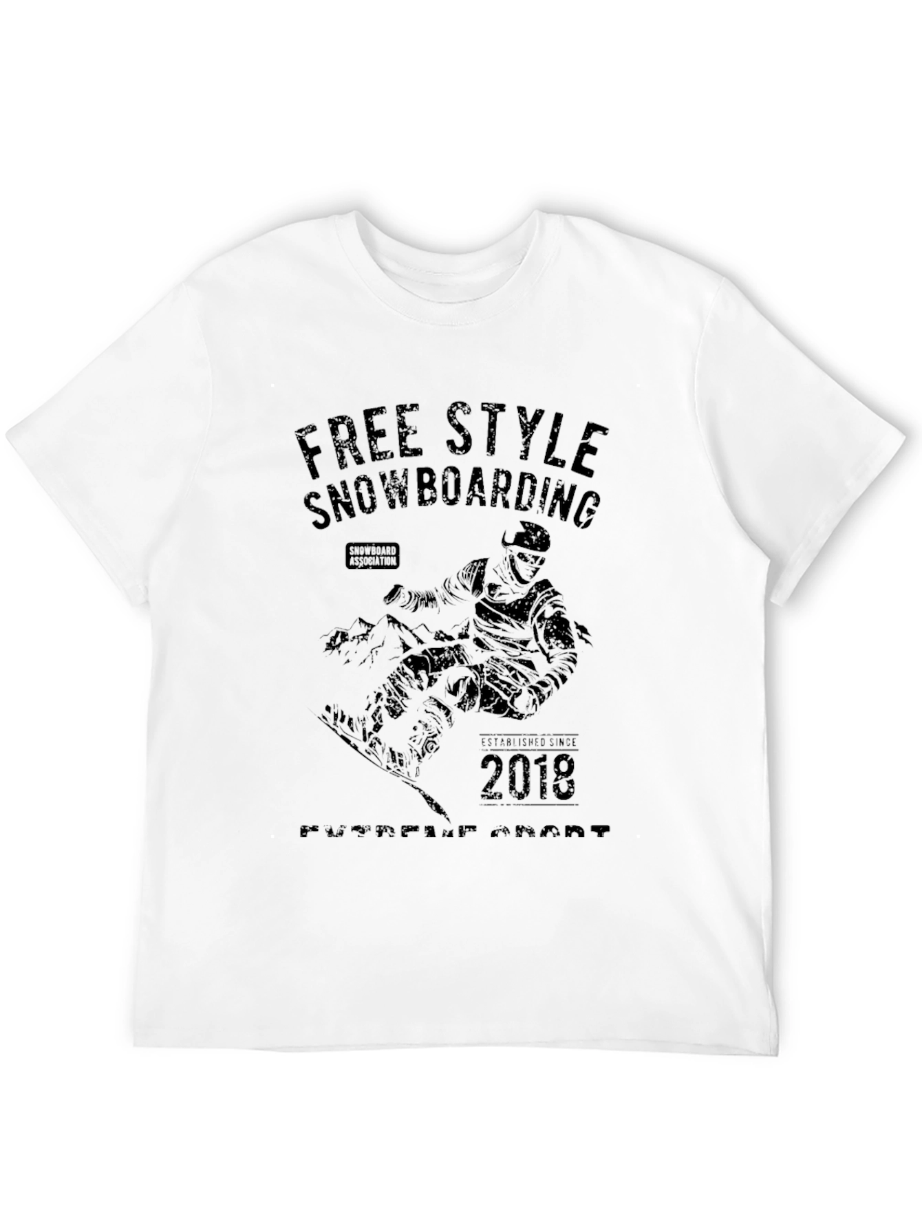 Freestyle Snowboarding Black T-Shirt