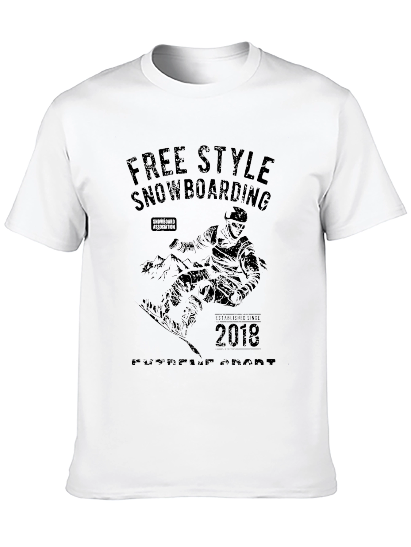 Freestyle Snowboarding Black T-Shirt