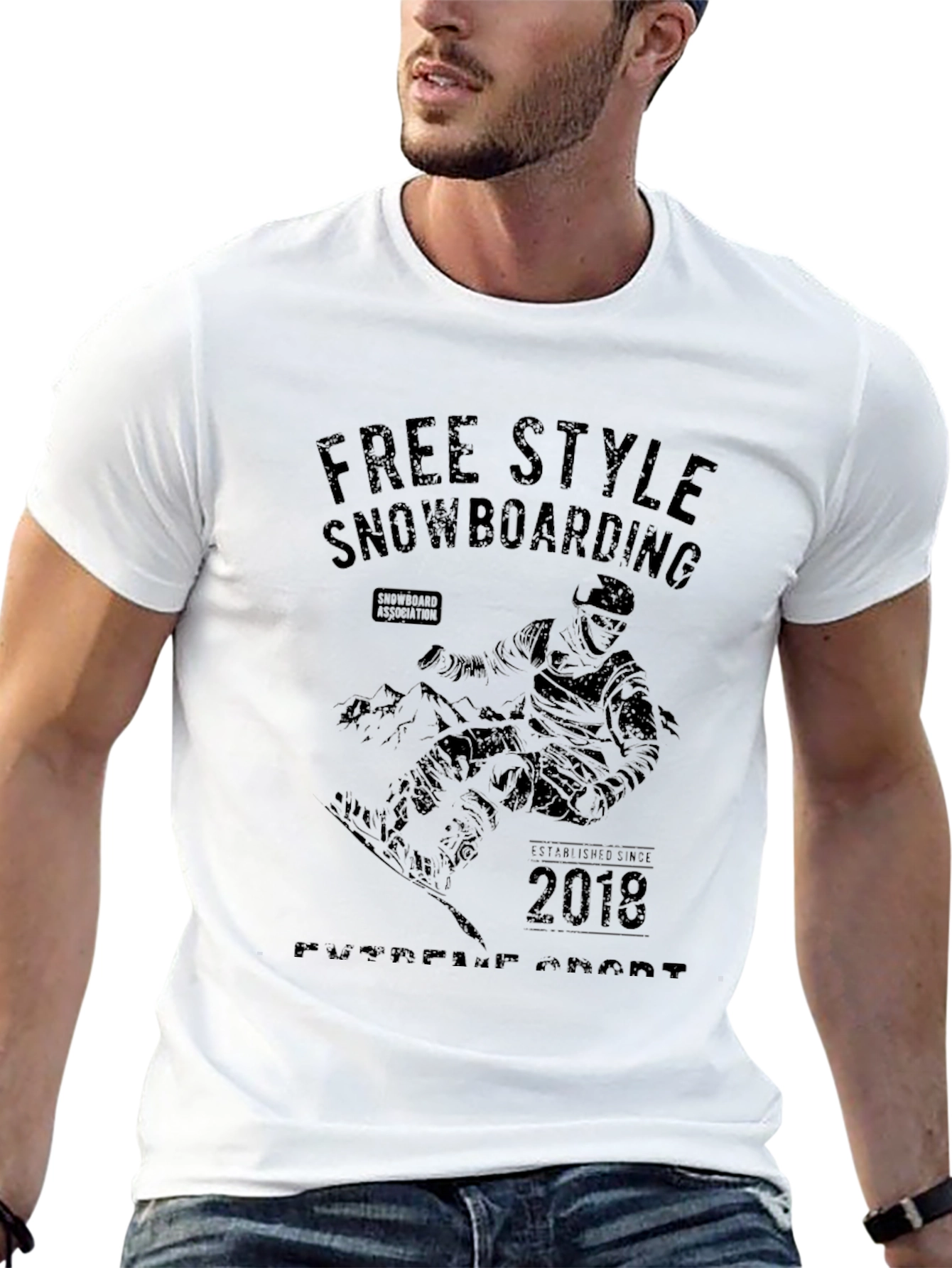 Freestyle Snowboarding Black T-Shirt