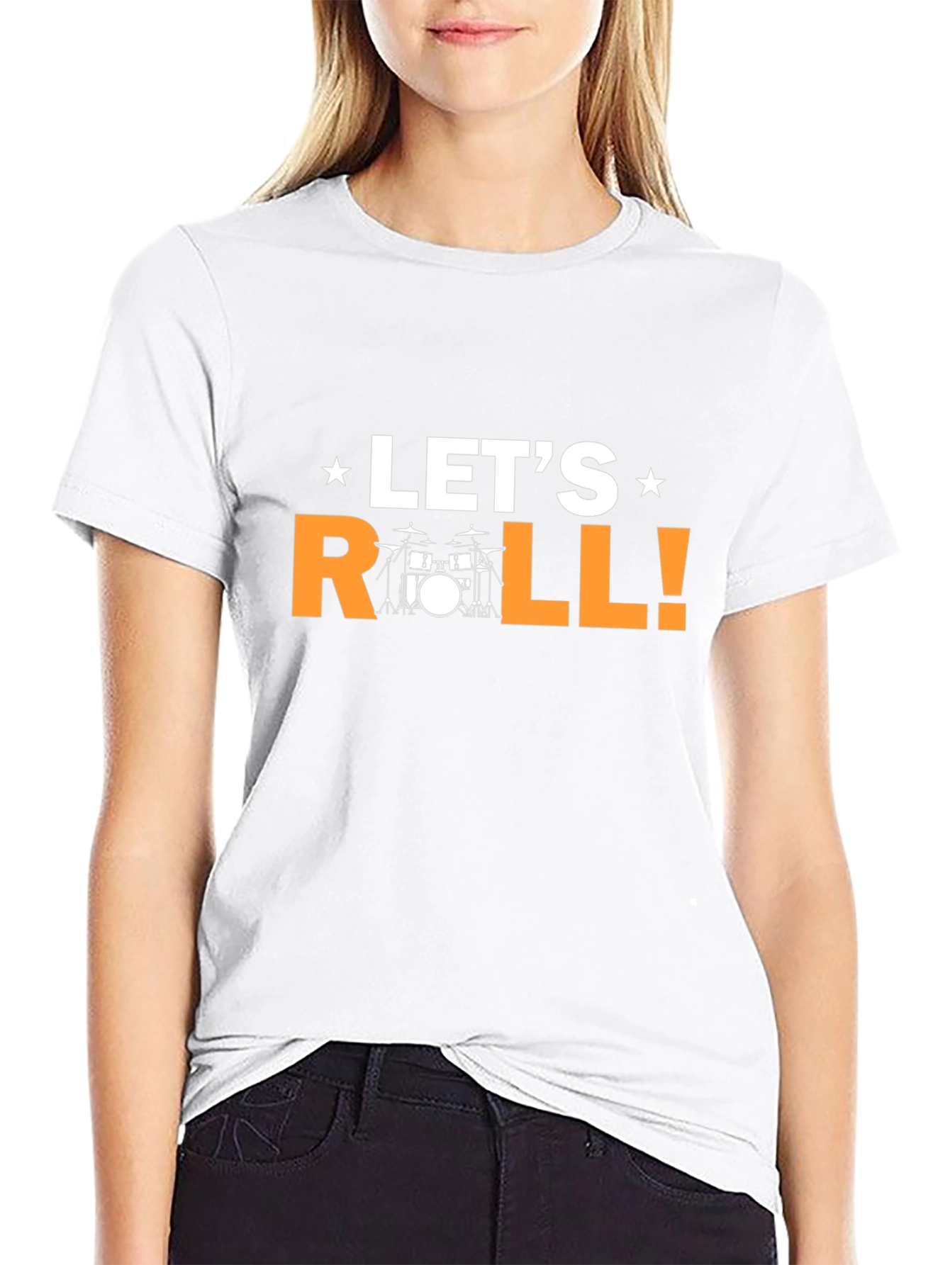 Lets Roll Drummer T-Shirt - Black