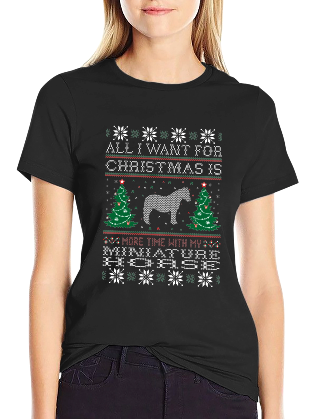 Miniature Horse Christmas T-Shirt