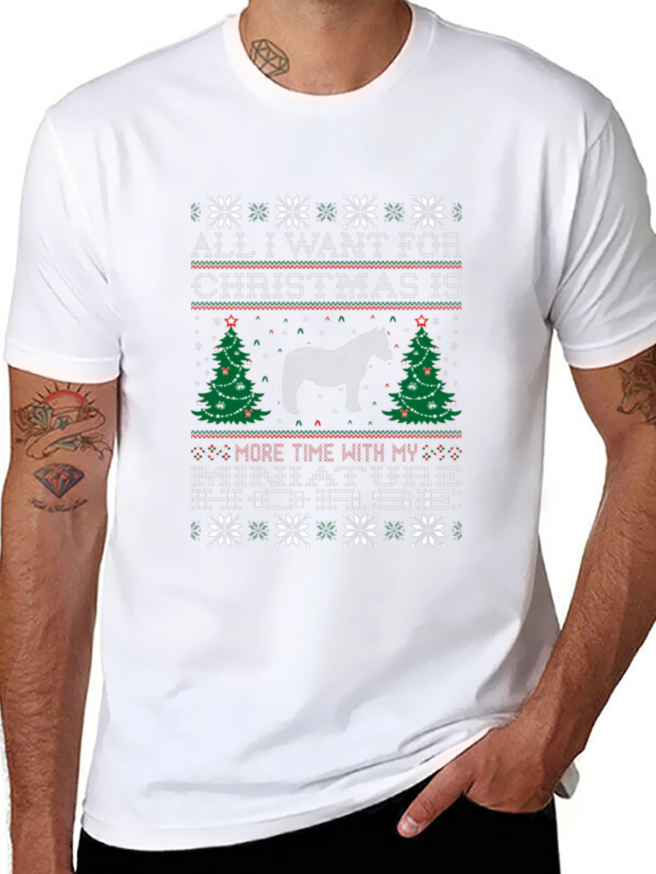 Miniature Horse Christmas T-Shirt