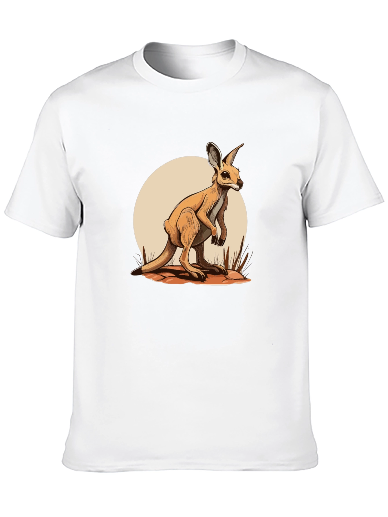 Kangaroo Graphic Tee - Black Cotton Blend