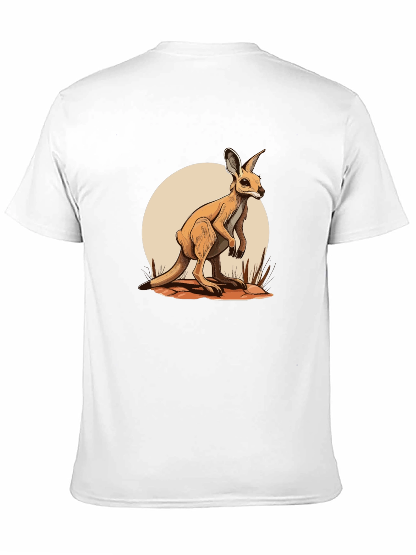 Kangaroo Graphic Tee - Black Cotton Blend