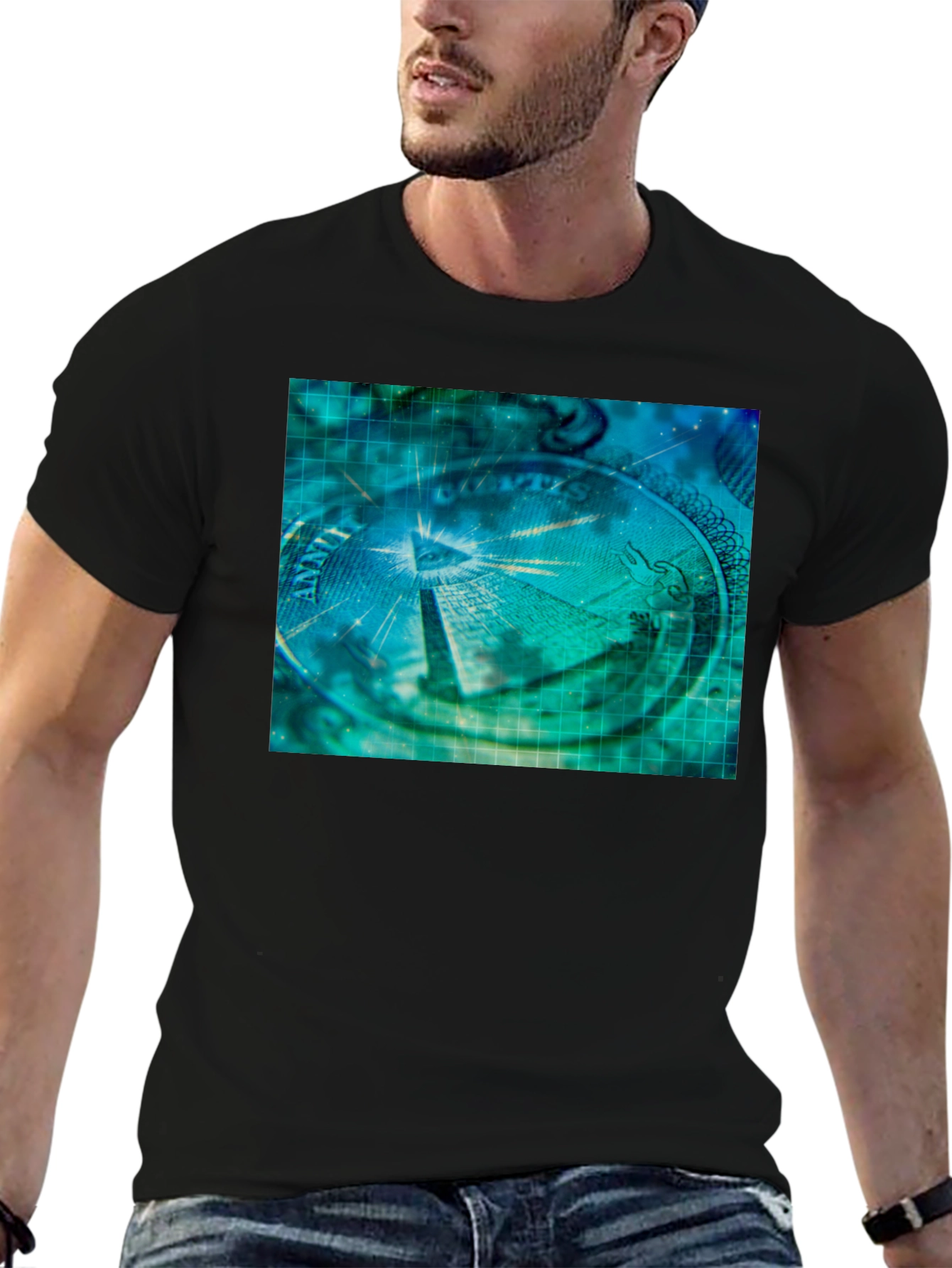 Illuminati Pyramid Eye Black T-Shirt