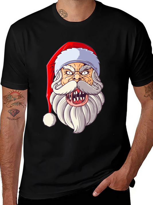 Evil Santa Claus Graphic Tee - Holiday Horror Shirt