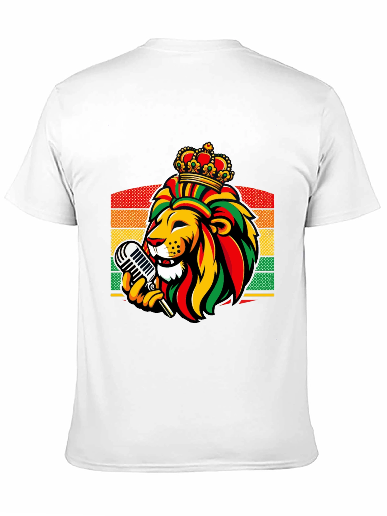 Reggae Lion King T-Shirt - Rastafarian Crown