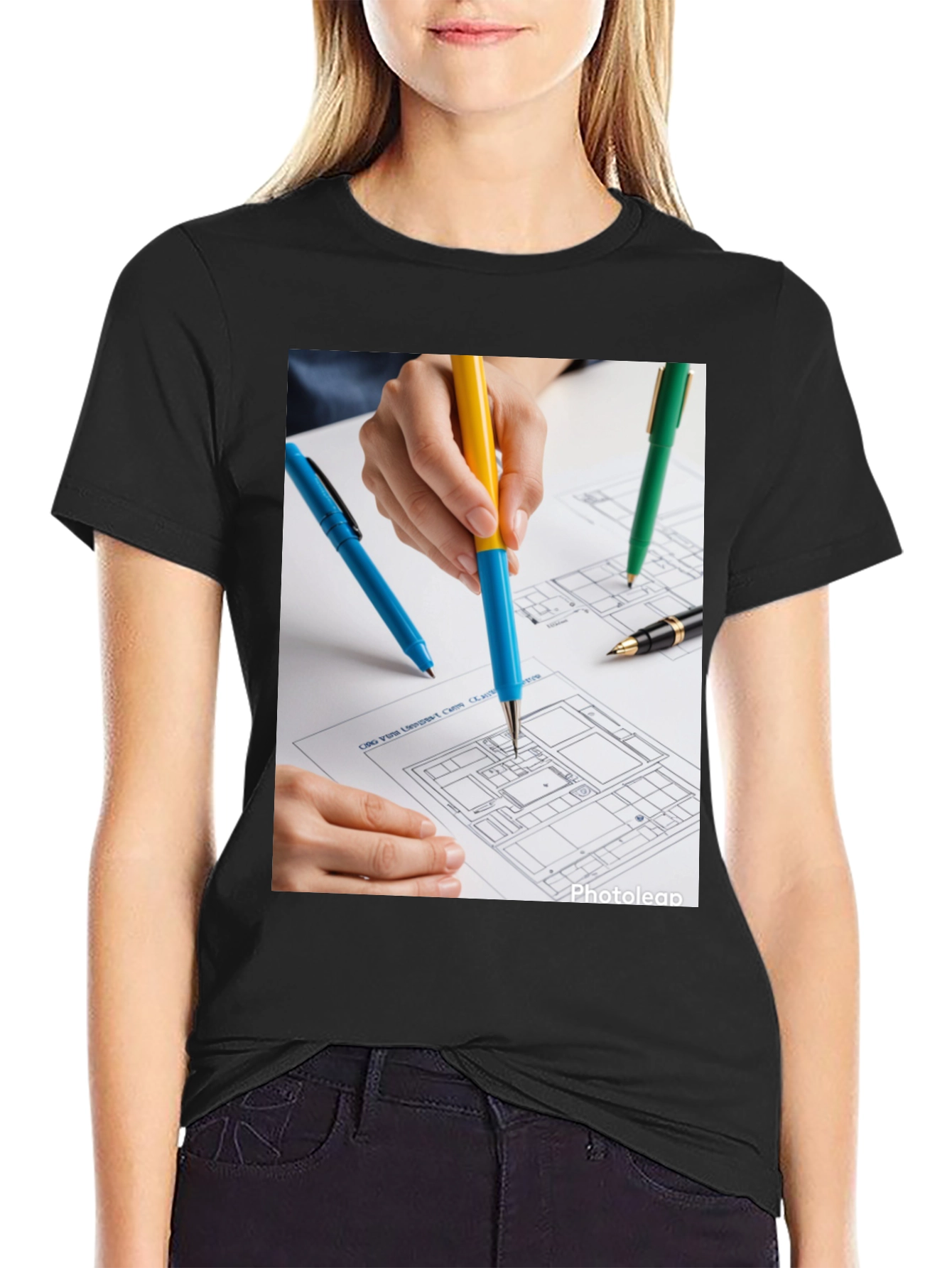Architect Blueprint Graphic Tee - Designers Touch