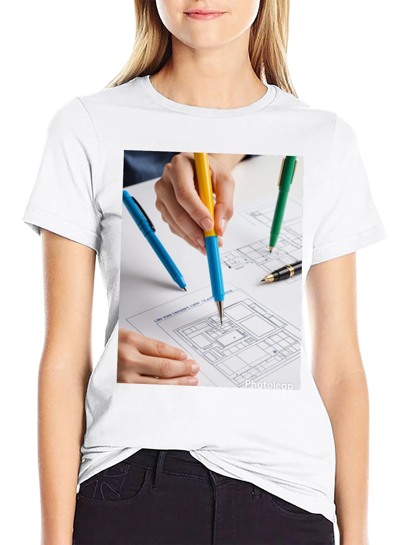 Architect Blueprint Graphic Tee - Designers Touch