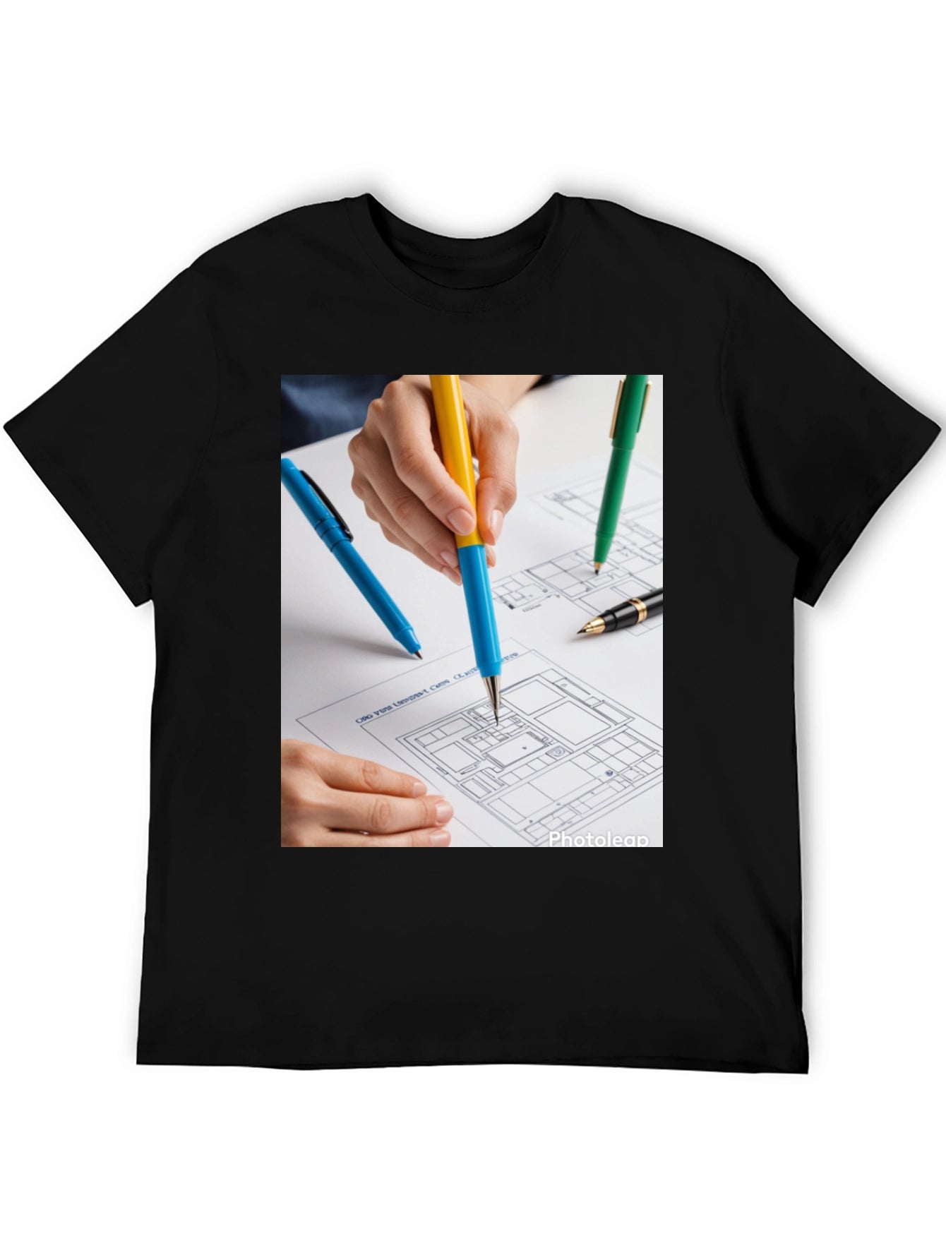 Architect Blueprint Graphic Tee - Designers Touch