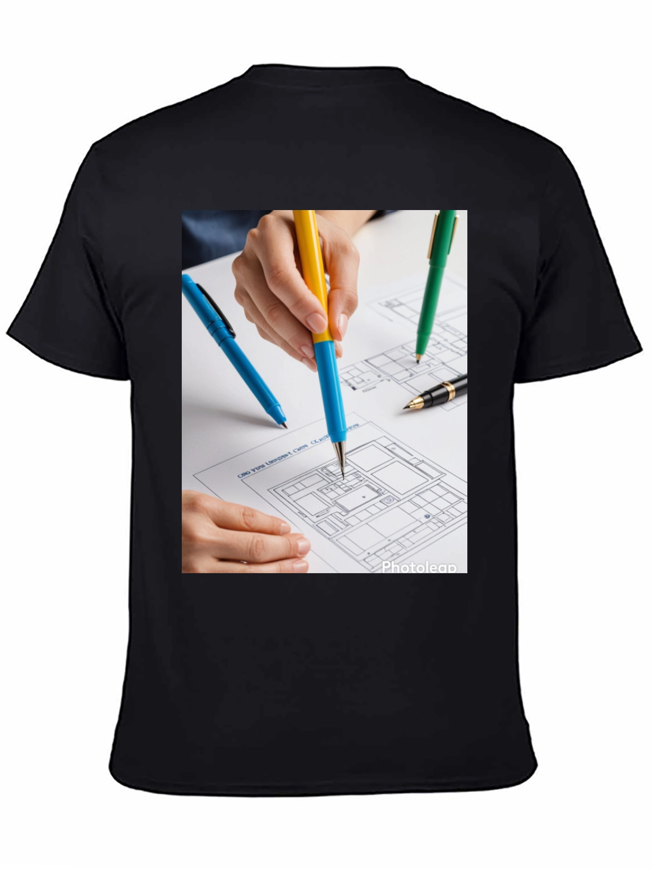 Architect Blueprint Graphic Tee - Designers Touch