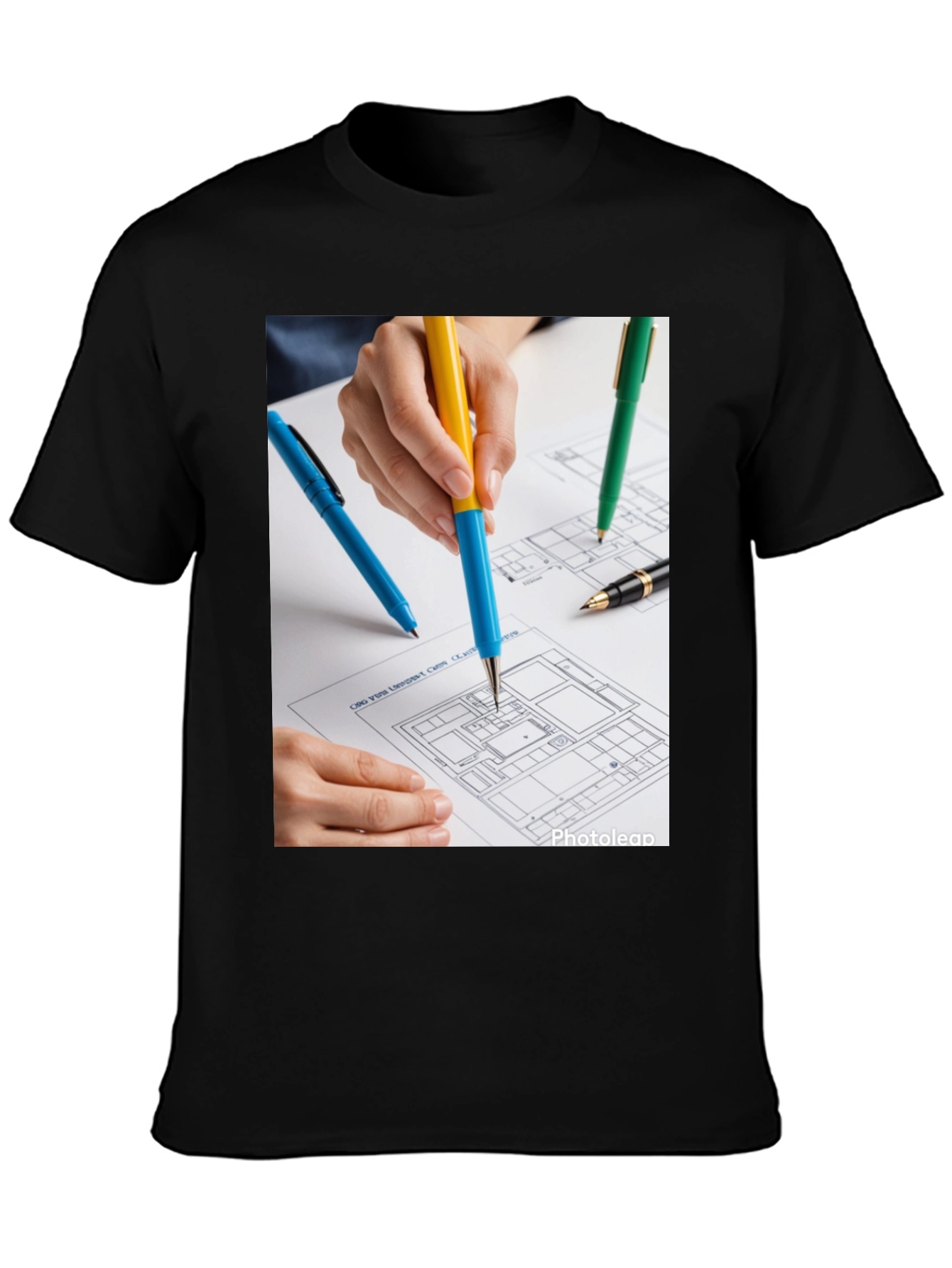 Architect Blueprint Graphic Tee - Designers Touch
