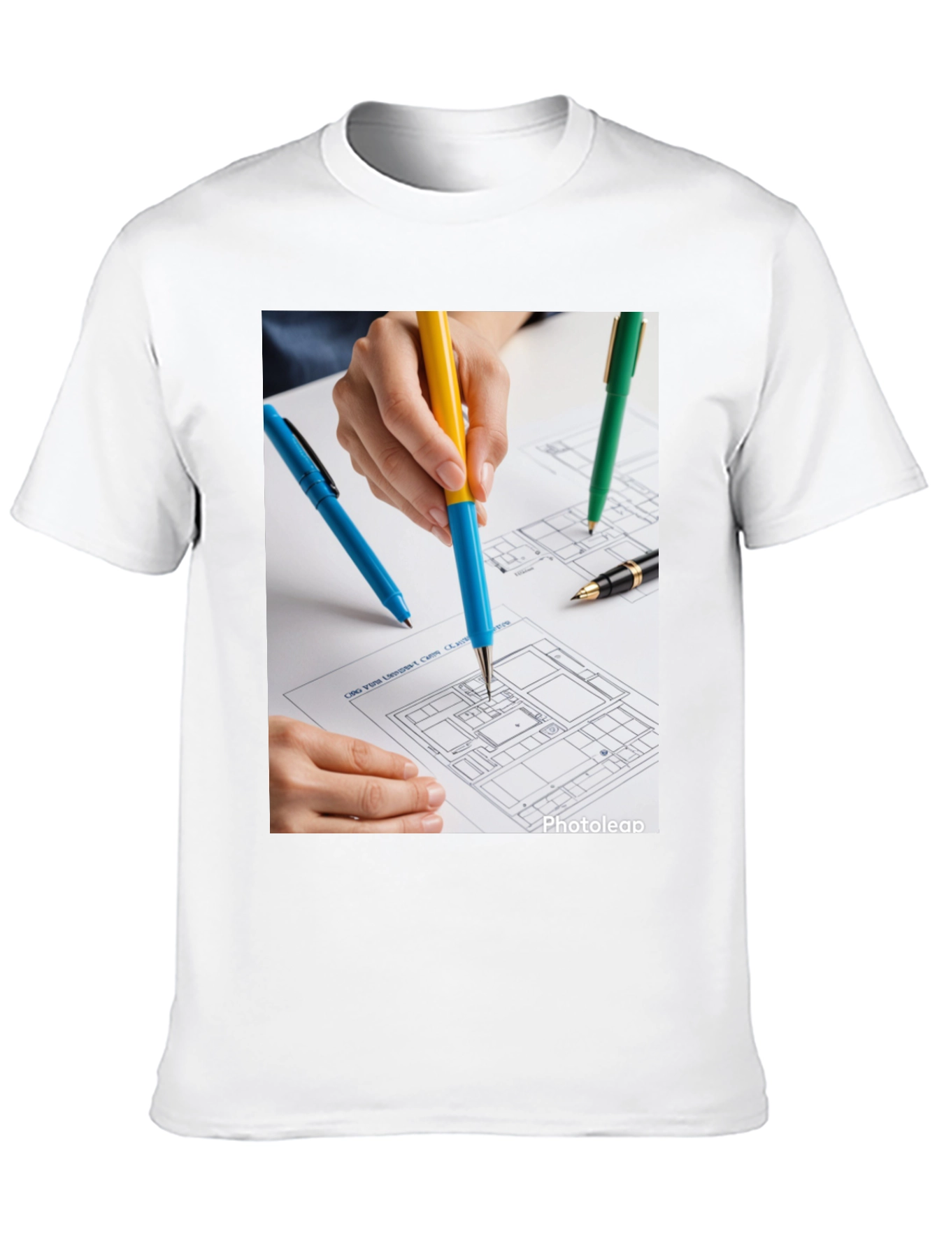 Architect Blueprint Graphic Tee - Designers Touch