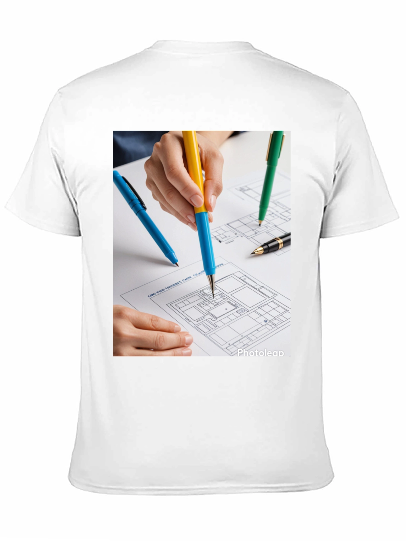 Architect Blueprint Graphic Tee - Designers Touch