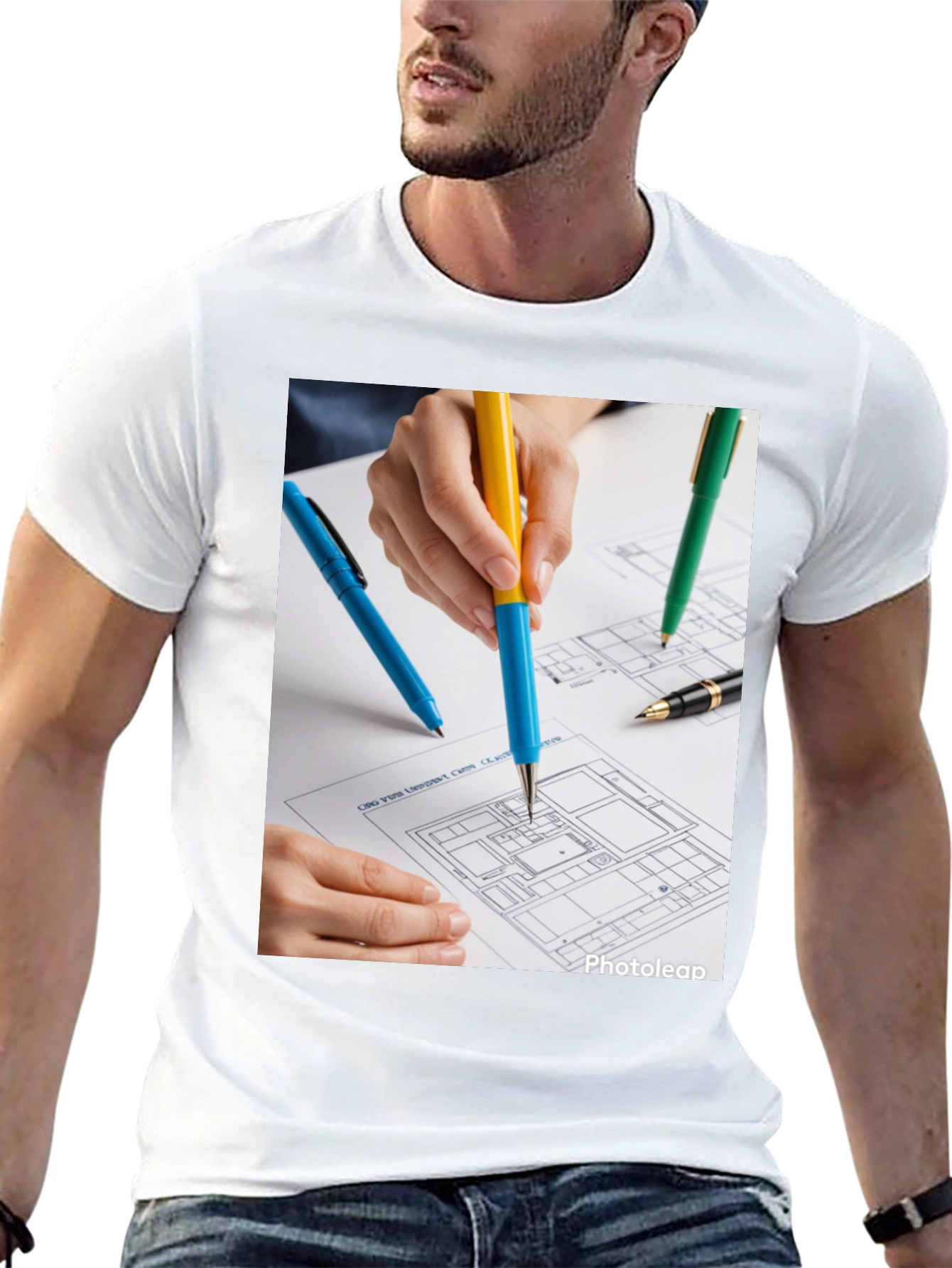 Architect Blueprint Graphic Tee - Designers Touch