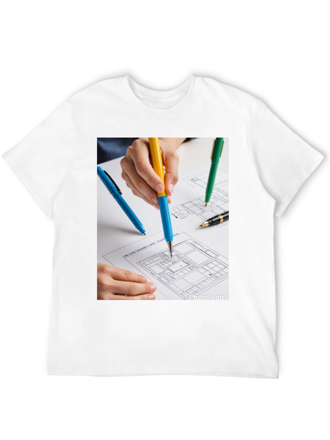 Architect Blueprint Graphic Tee - Designers Touch