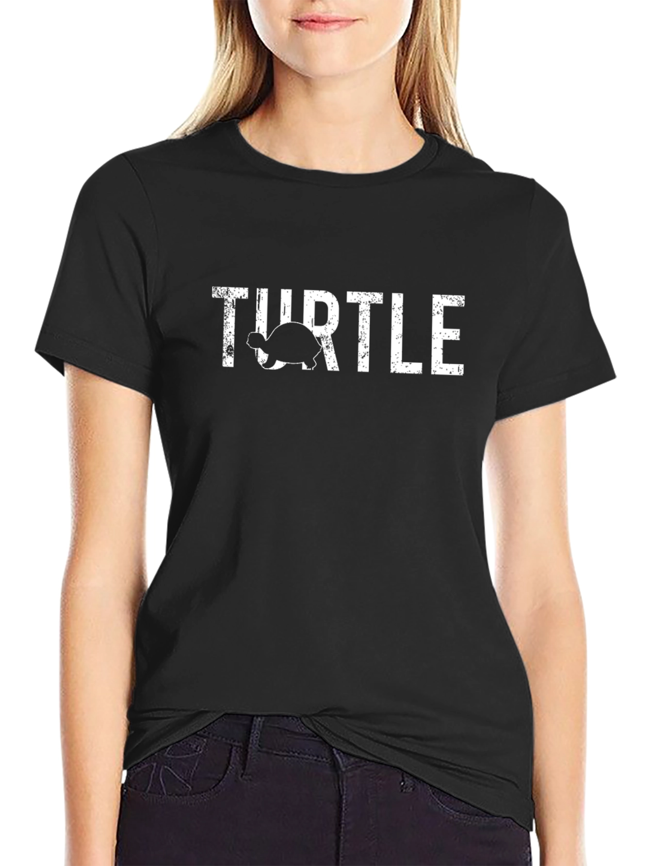 Turtle Graphic T-Shirt -  Distressed Design