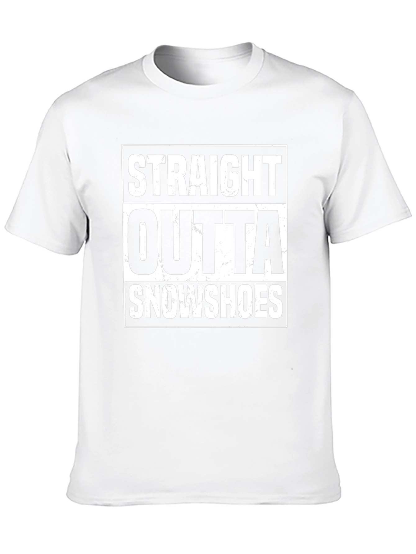 Straight Outta Snowshoes T-Shirt Funny Winter Sports Tee