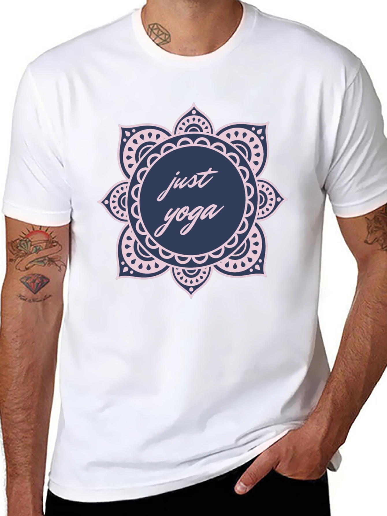 Just Yoga Black Graphic Tee