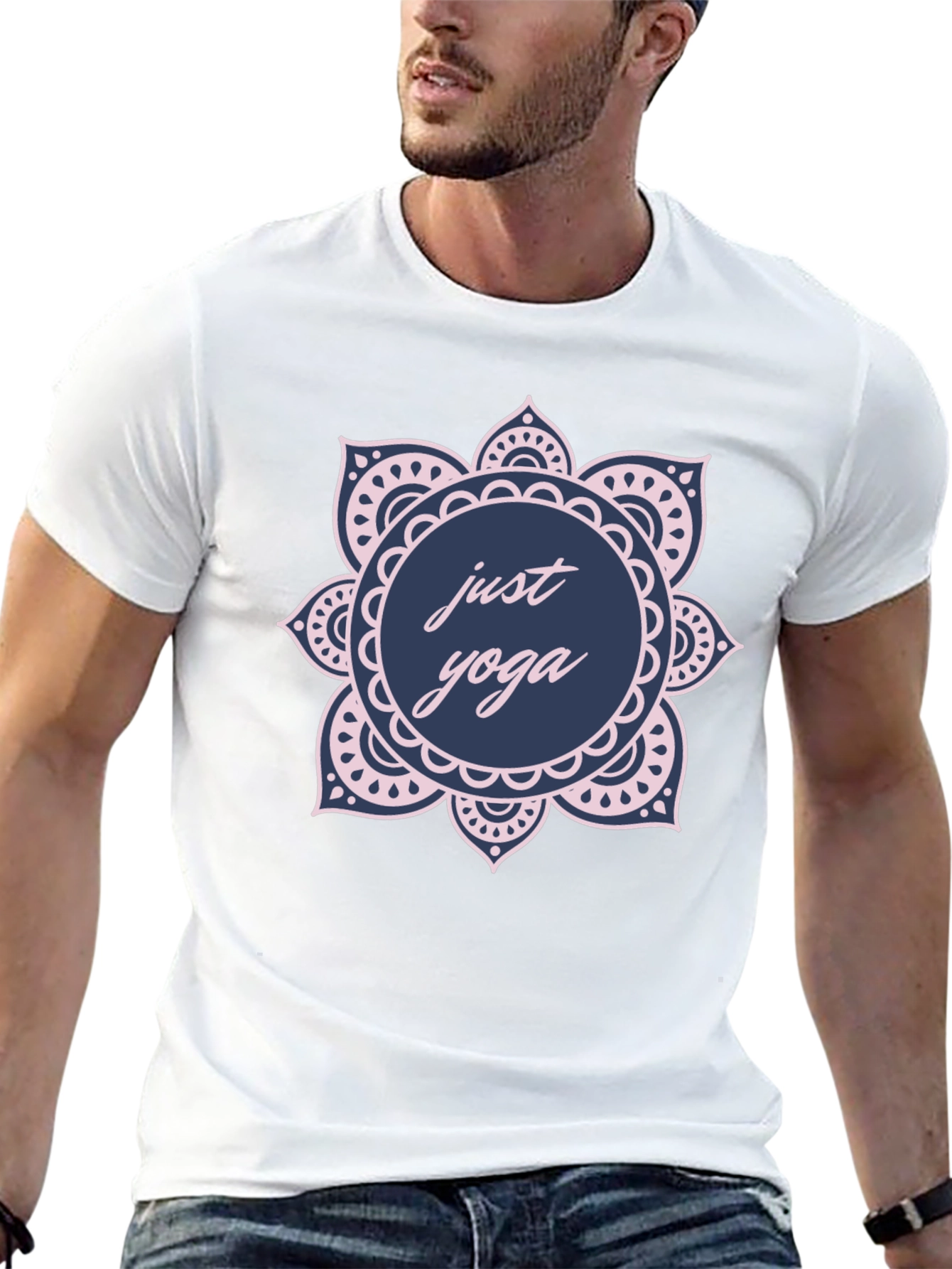 Just Yoga Black Graphic Tee