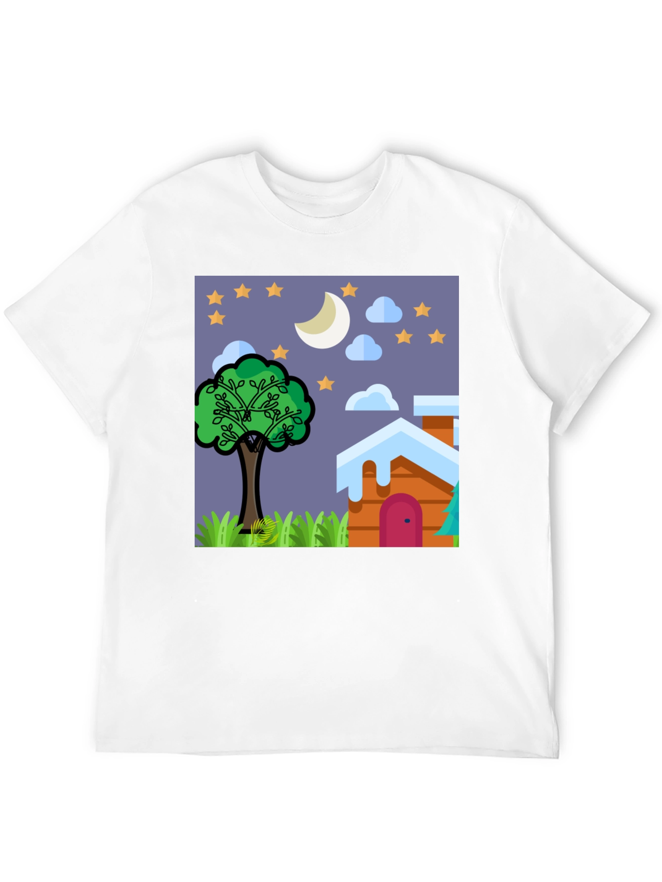 Nighttime Cartoon Graphic Tee