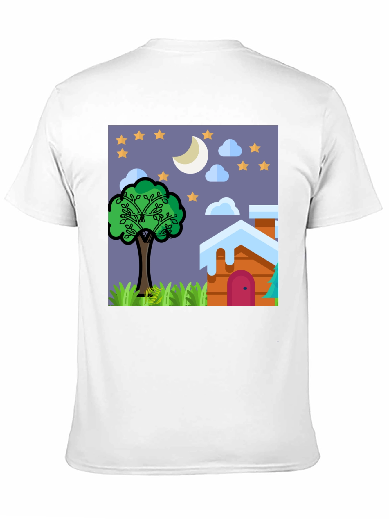 Nighttime Cartoon Graphic Tee