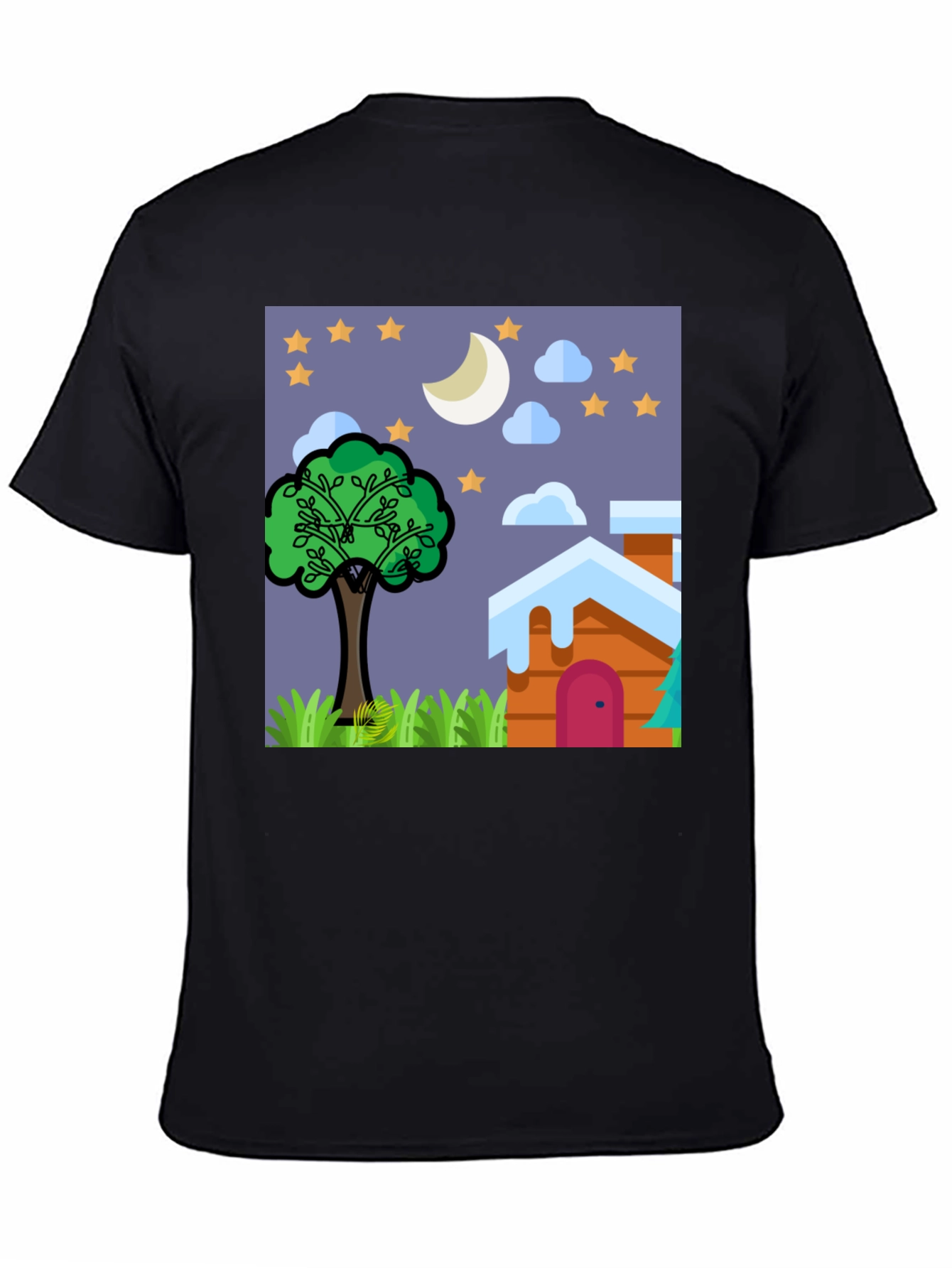 Nighttime Cartoon Graphic Tee