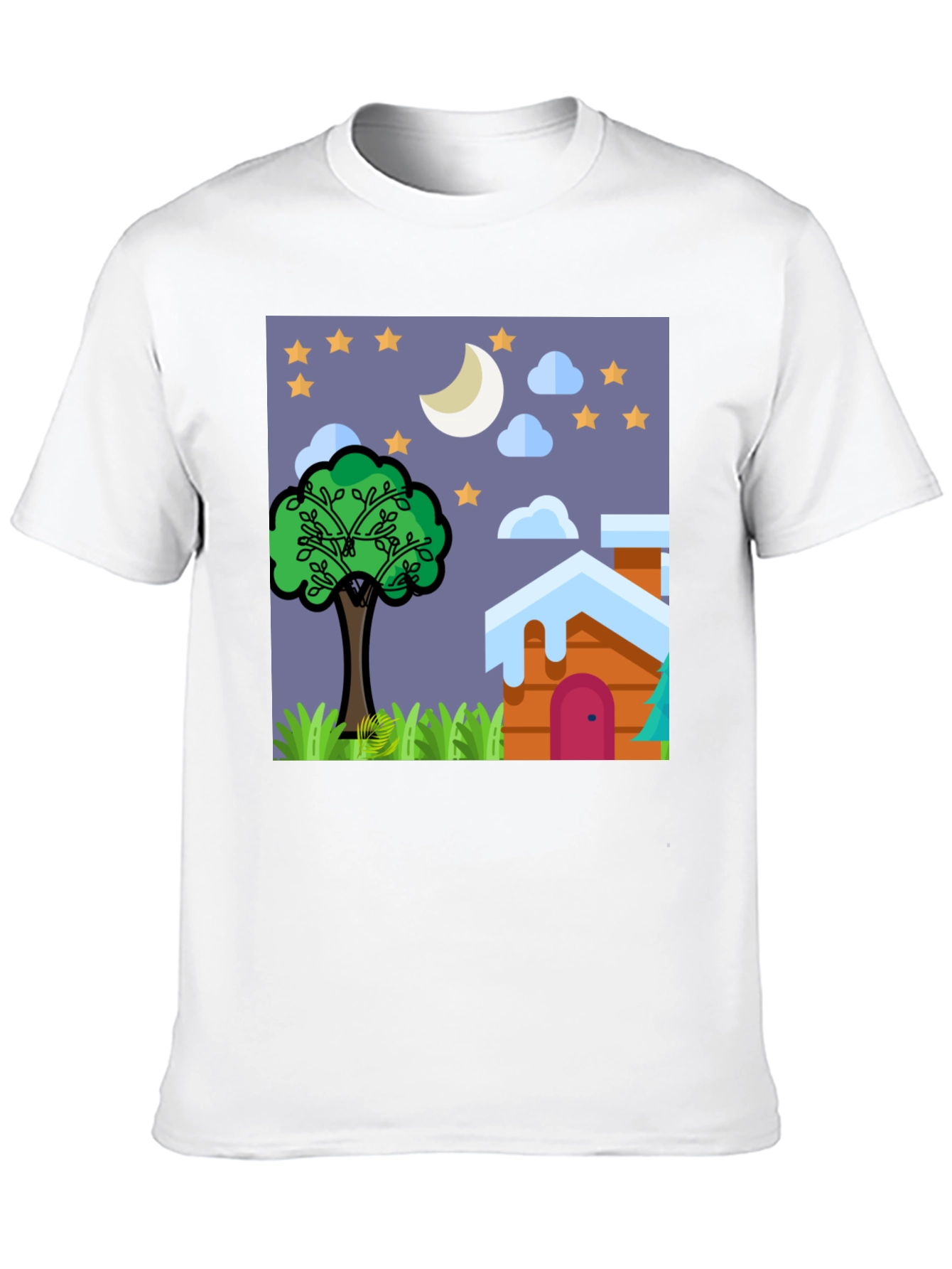 Nighttime Cartoon Graphic Tee