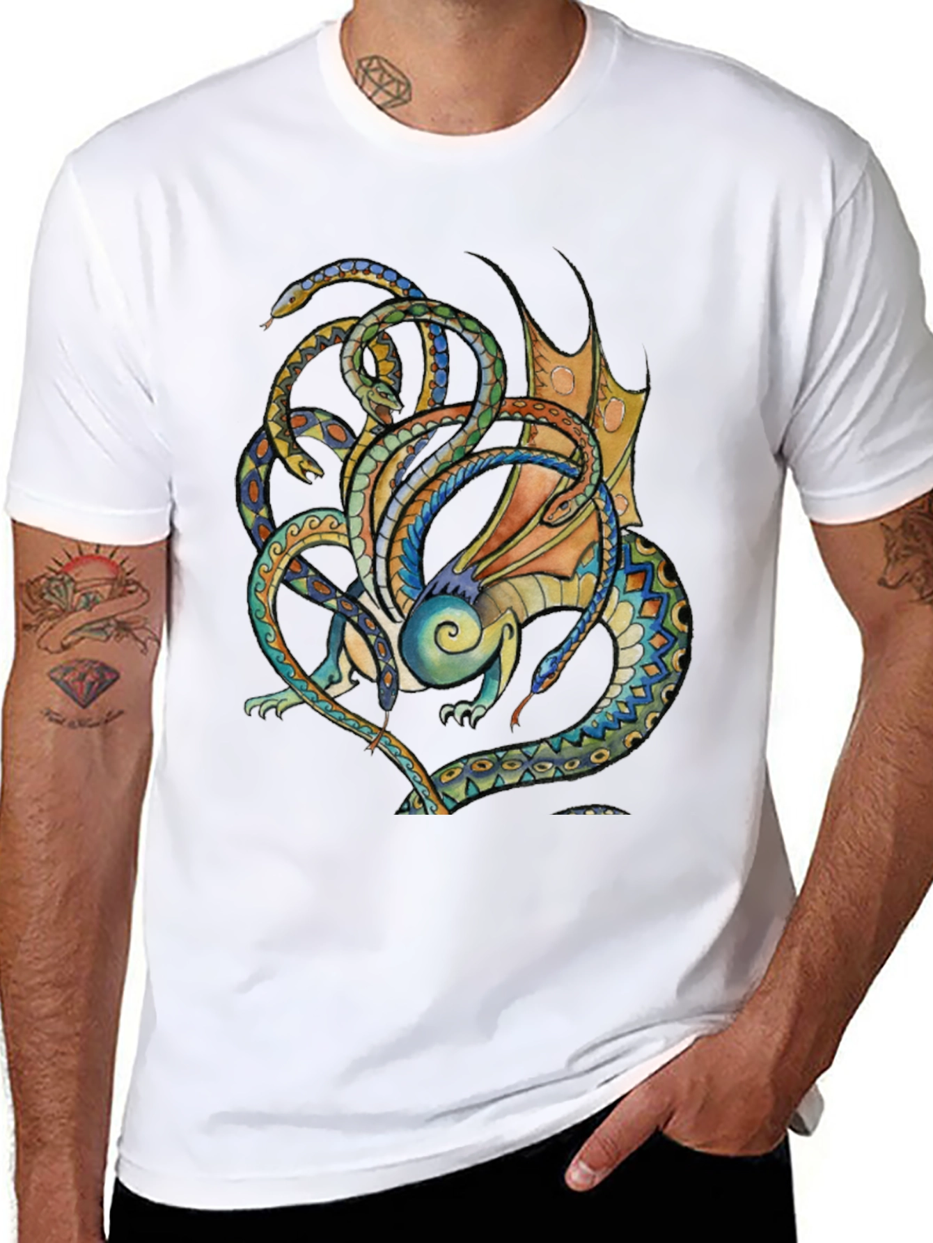 Dragon & Snakes Graphic Tee
