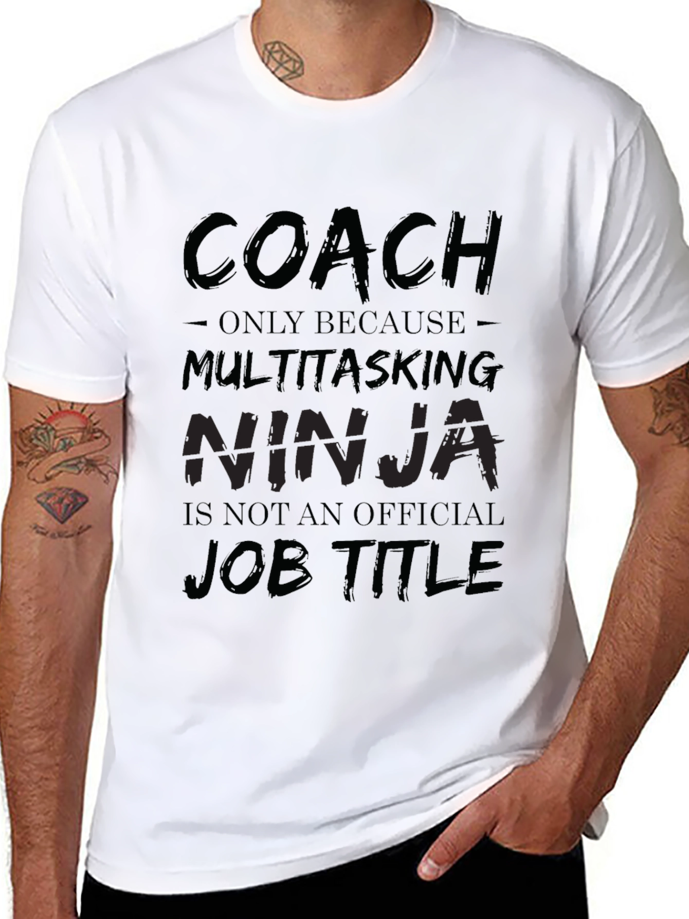 Coach Multitasking Ninja T-Shirt - Funny Job Title Tee