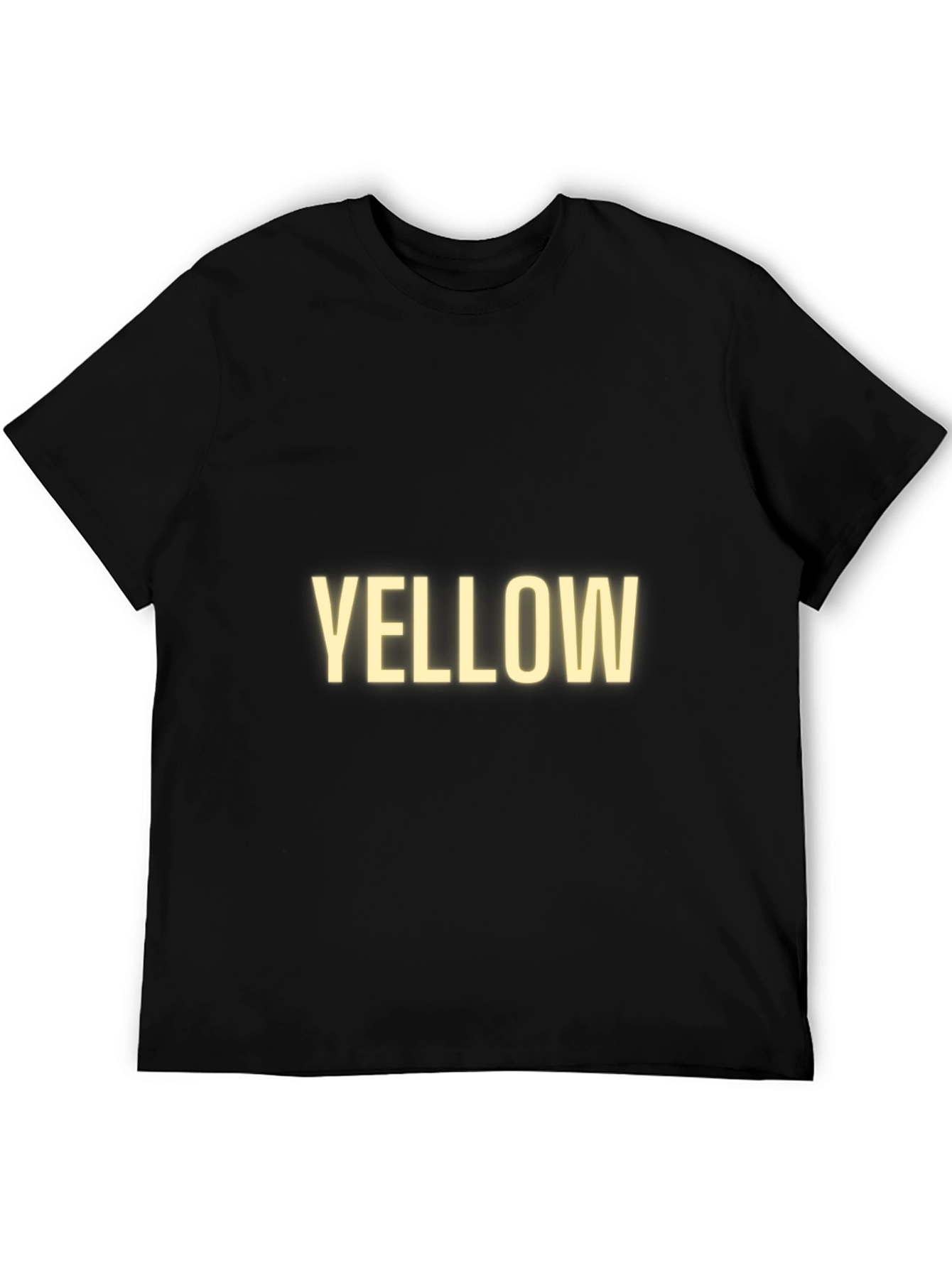 Statement Tee: Bold Yellow Text on Black