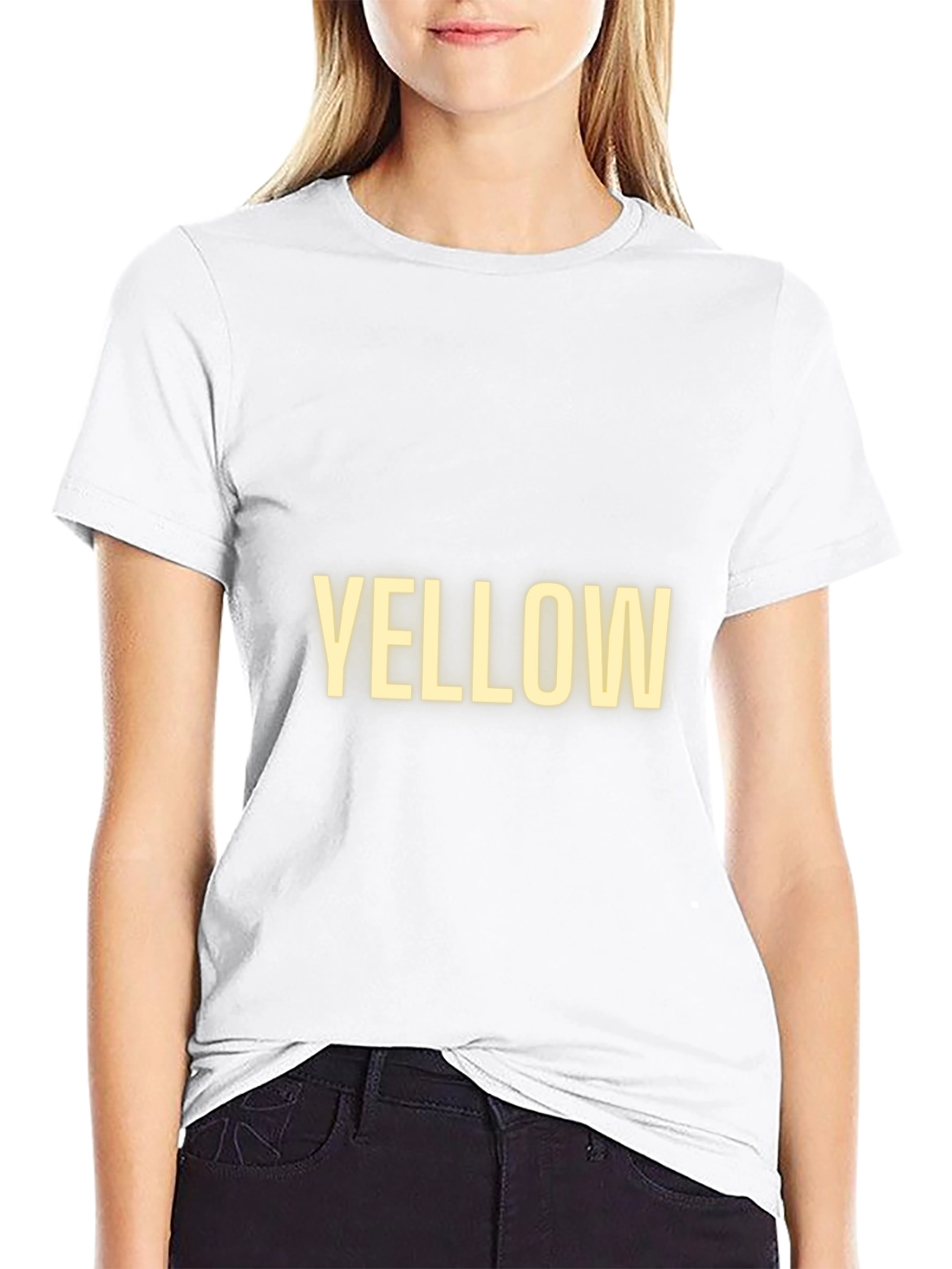 Statement Tee: Bold Yellow Text on Black